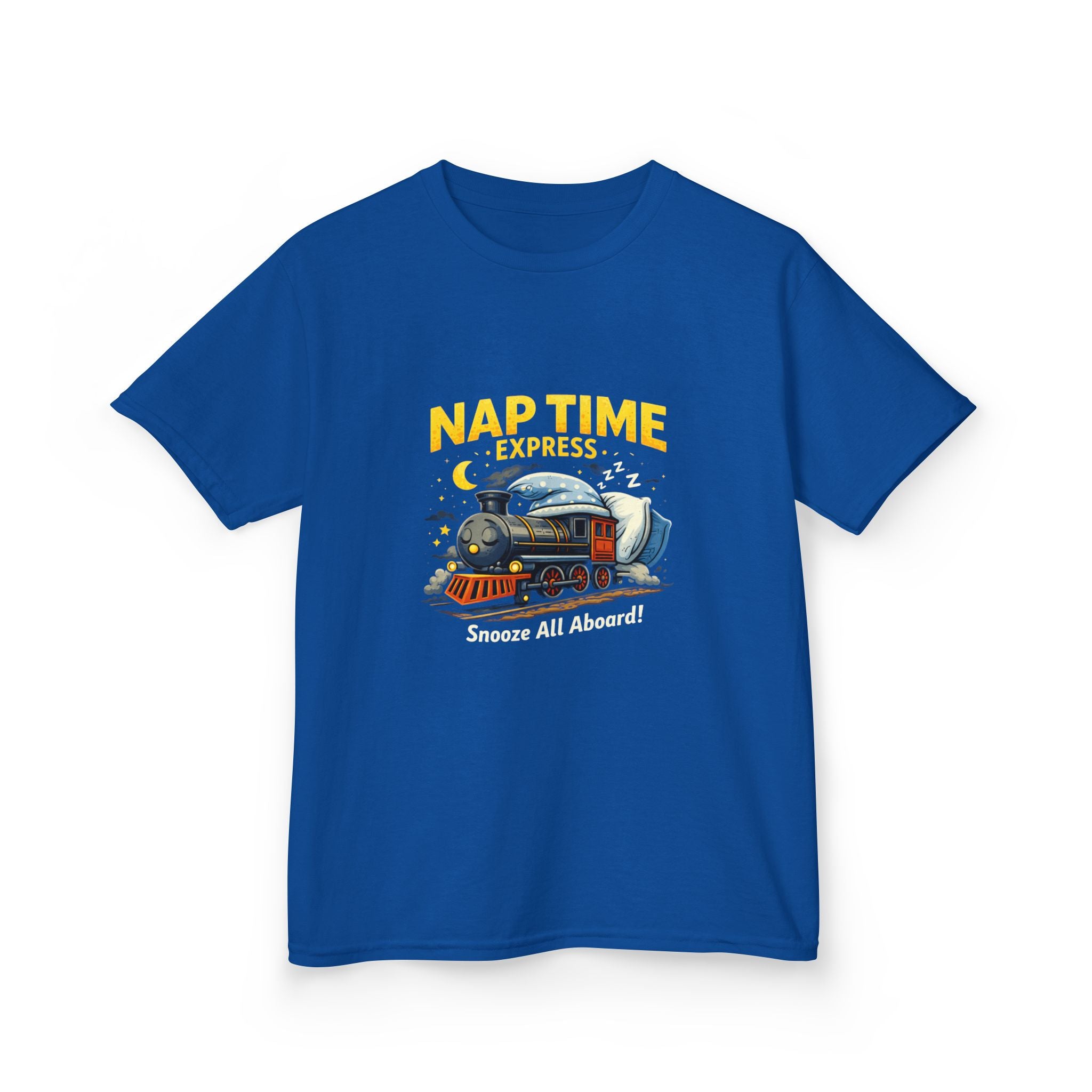 Kids T-Shirt — "Nap Time Express: Snooze All Aboard" Cute Sleep Train Tee