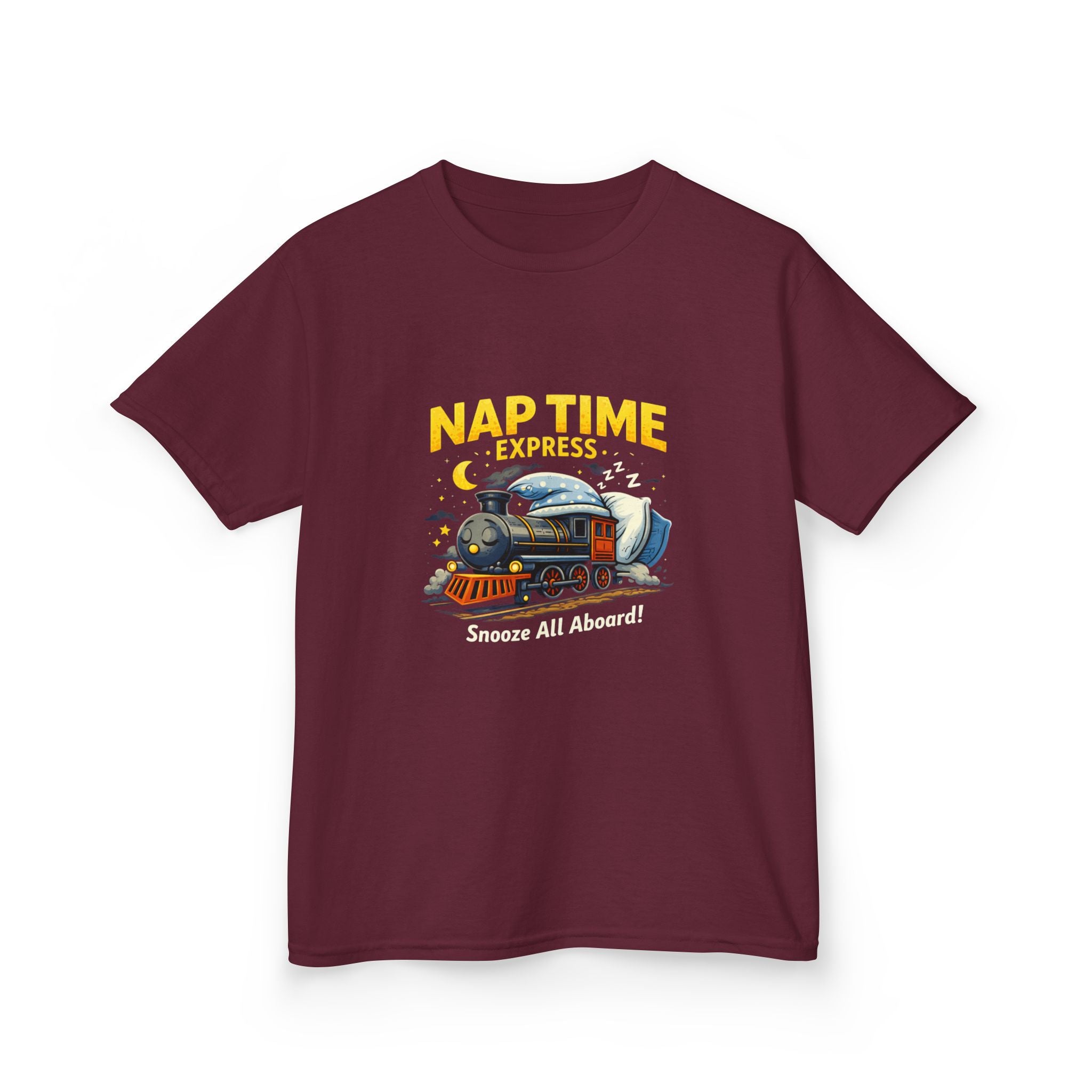 Kids T-Shirt — "Nap Time Express: Snooze All Aboard" Cute Sleep Train Tee