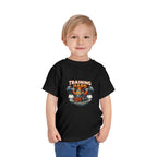 Toddler Tee — 'Training Hard' Muscle Train Engine Graphic Shirt