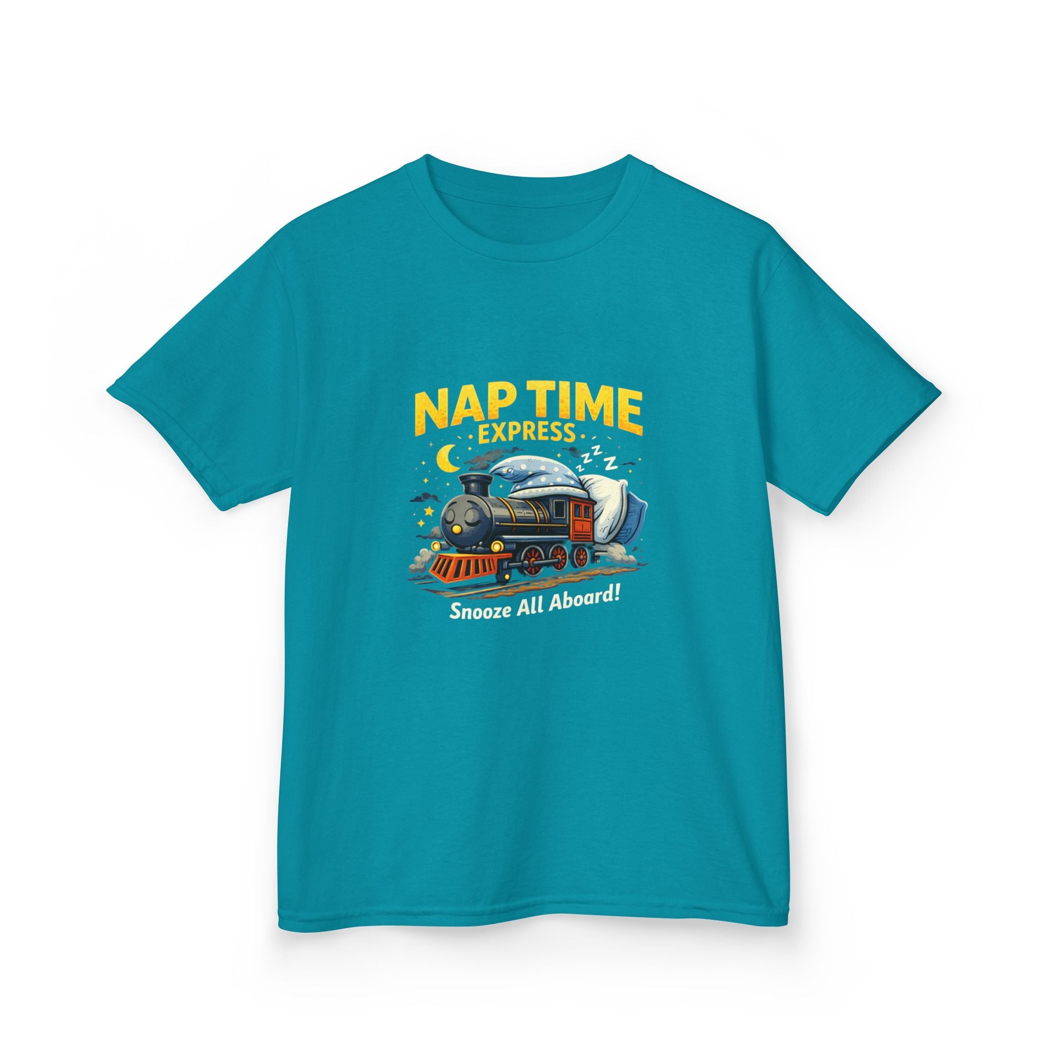 Kids T-Shirt — "Nap Time Express: Snooze All Aboard" Cute Sleep Train Tee