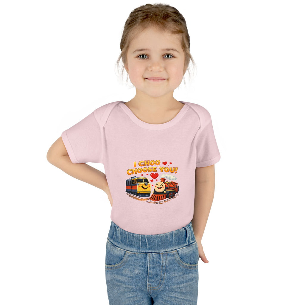 Infant Bodysuit – "I Choo Choose You" Cute Train Baby Onesie, Valentine's Day Baby Gift