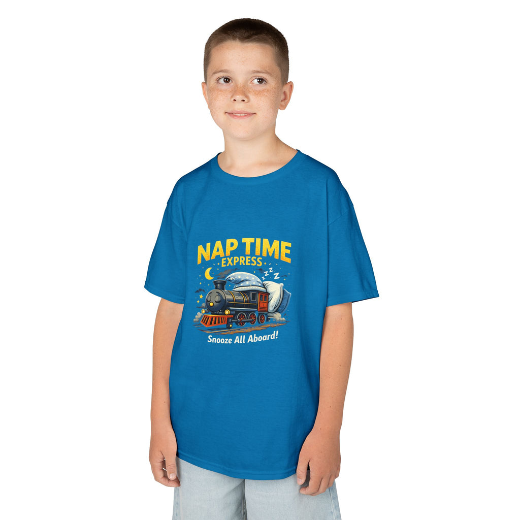 Kids T-Shirt — "Nap Time Express: Snooze All Aboard" Cute Sleep Train Tee