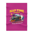 Nap Time Express Baby Blanket – Cute Train Sleep Fleece for Infants & Toddlers Pink