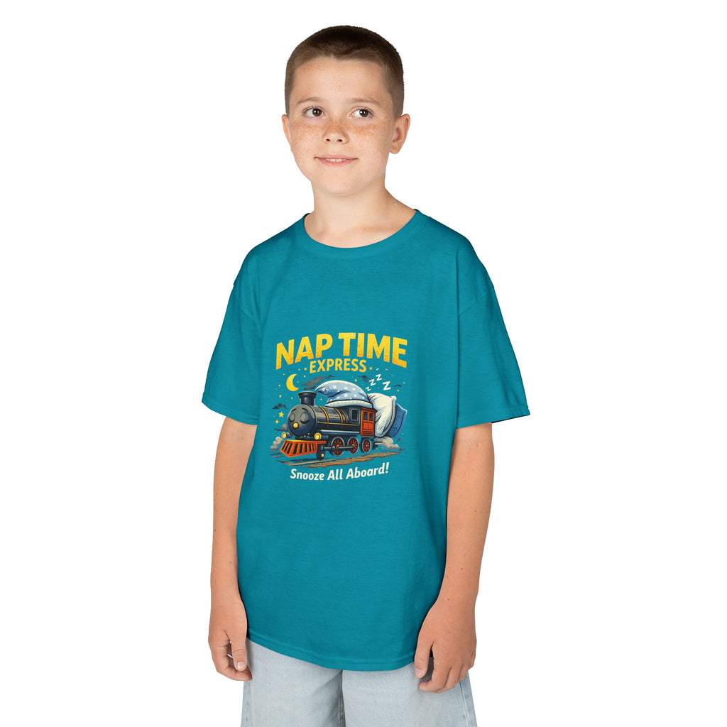 Kids T-Shirt — "Nap Time Express: Snooze All Aboard" Cute Sleep Train Tee