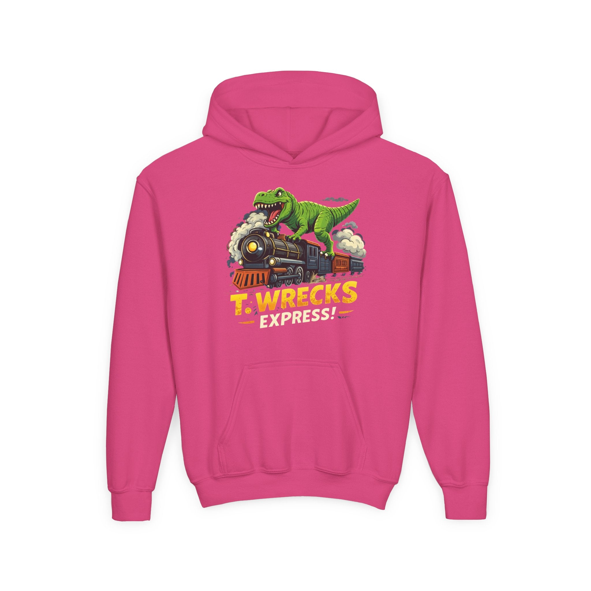 T-Rex Dinosaur Hoodie — 'T. Wrecks' Kids Graphic Pullover