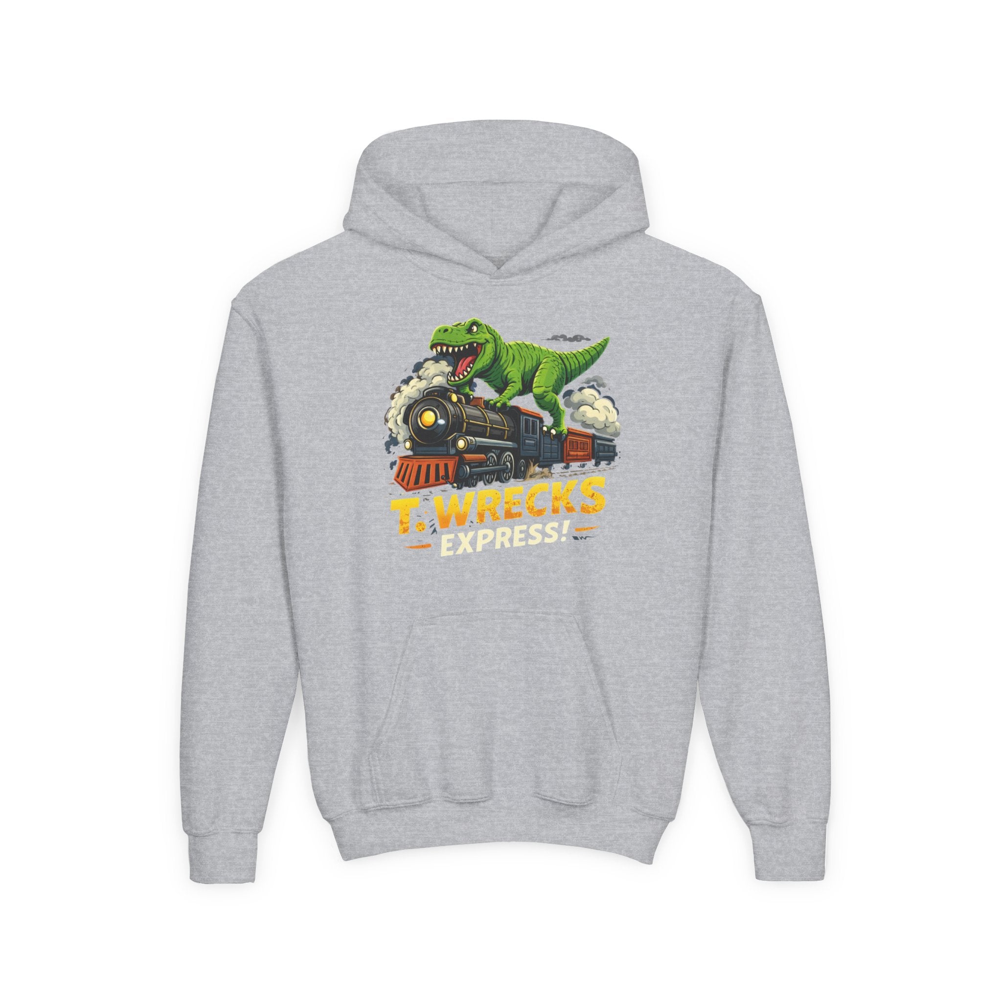 T-Rex Dinosaur Hoodie — 'T. Wrecks' Kids Graphic Pullover