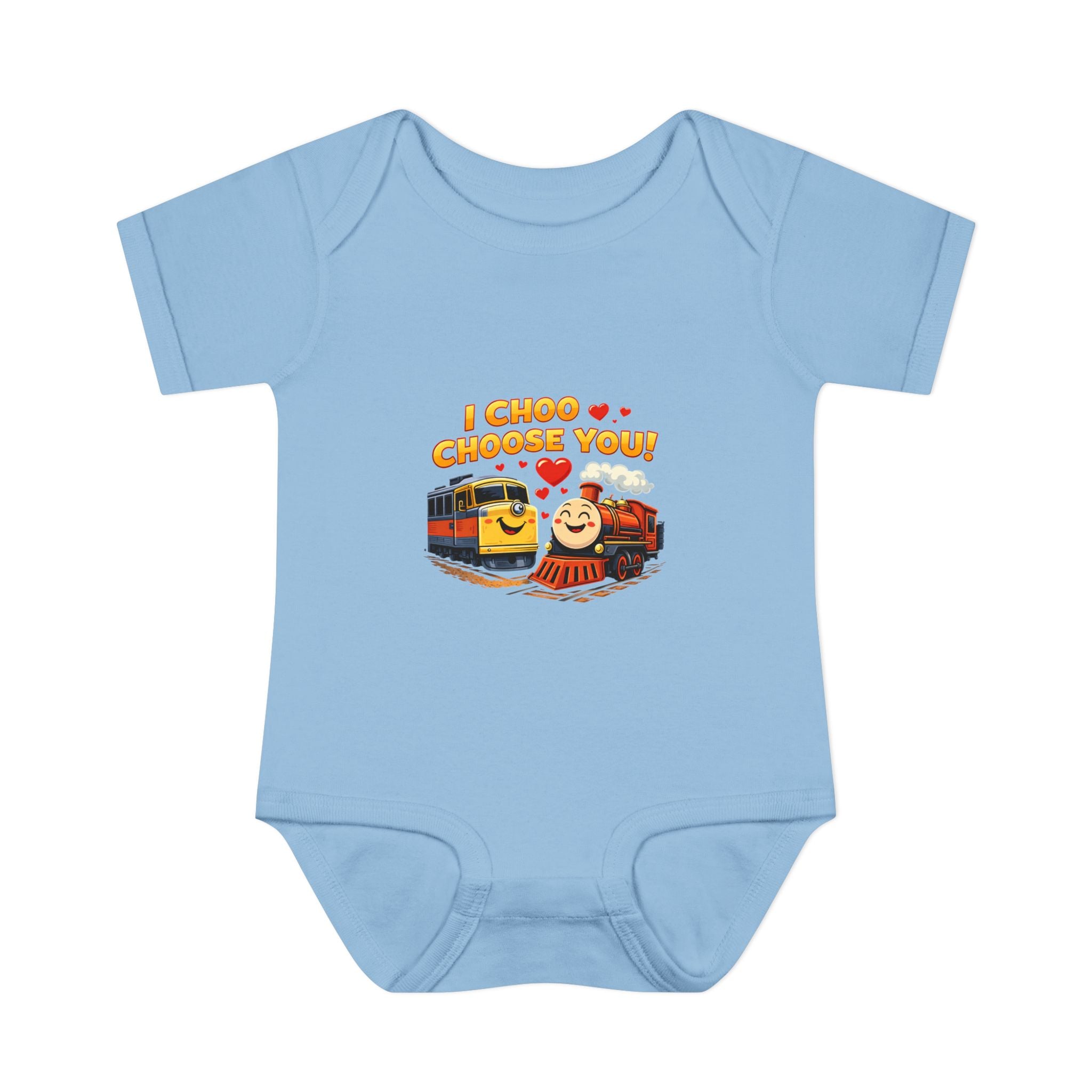 Infant Bodysuit – "I Choo Choose You" Cute Train Baby Onesie, Valentine's Day Baby Gift