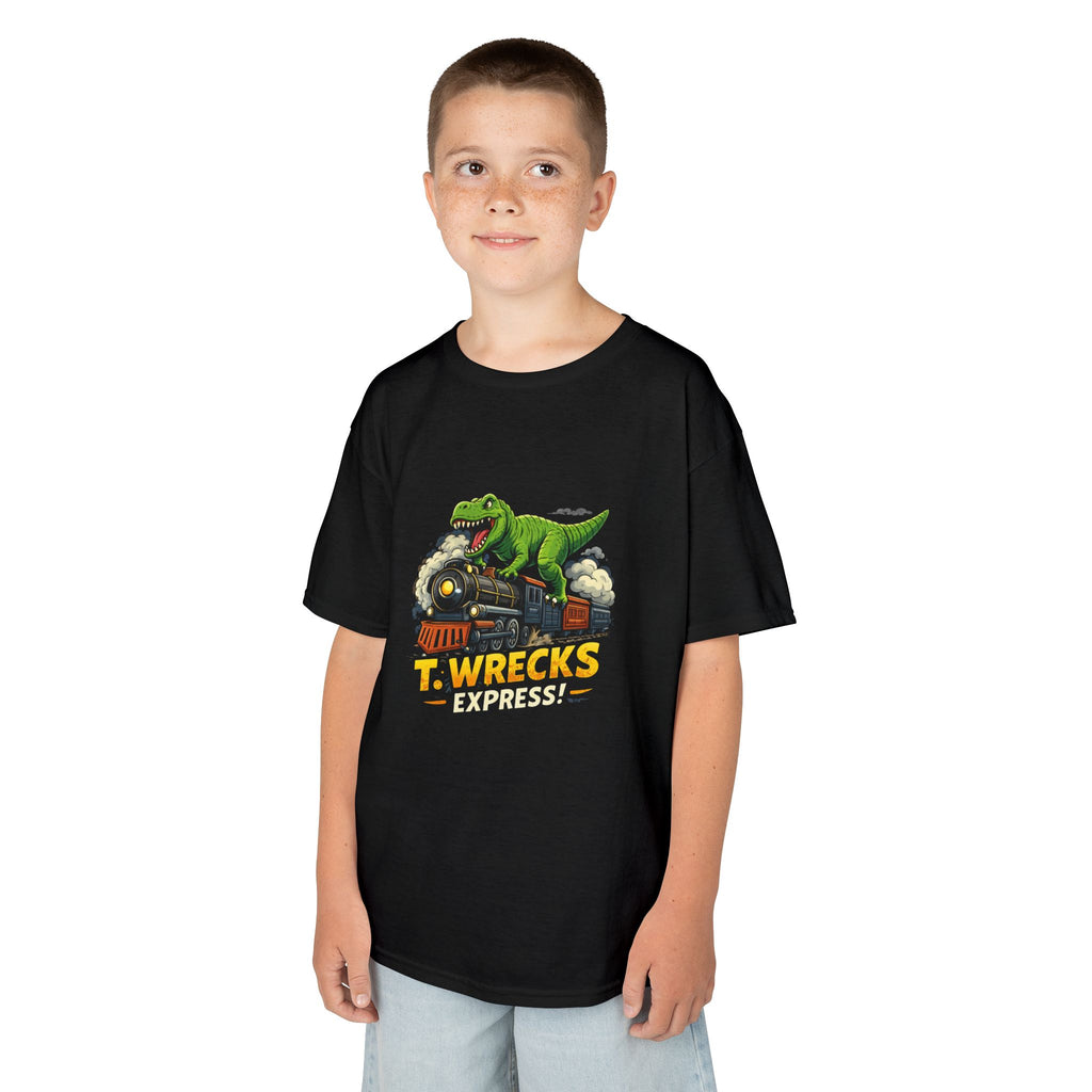 T-Rex Wrecks Express Kids Tee — Dinosaur Train Adventure Shirt