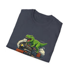 T-Rex Train T-Shirt — "T. Wrecks Express" Dino Graphic Tee