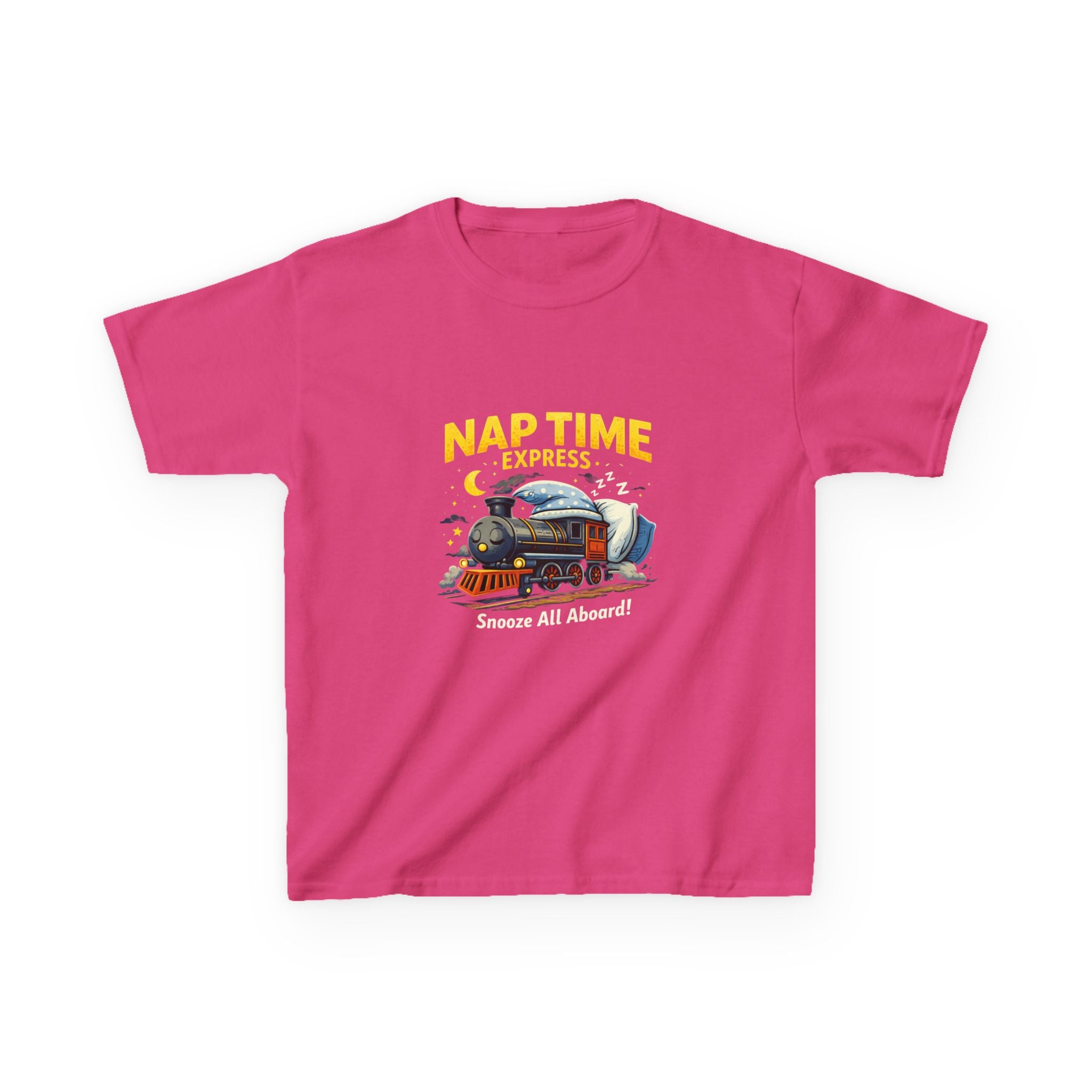 Kids T-Shirt — "Nap Time Express: Snooze All Aboard" Cute Sleep Train Tee