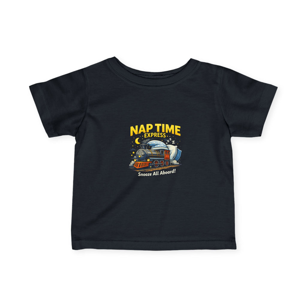 Infant Tee - "Nap Time Express" Vintage Train Baby Shirt (Season All Aboard)
