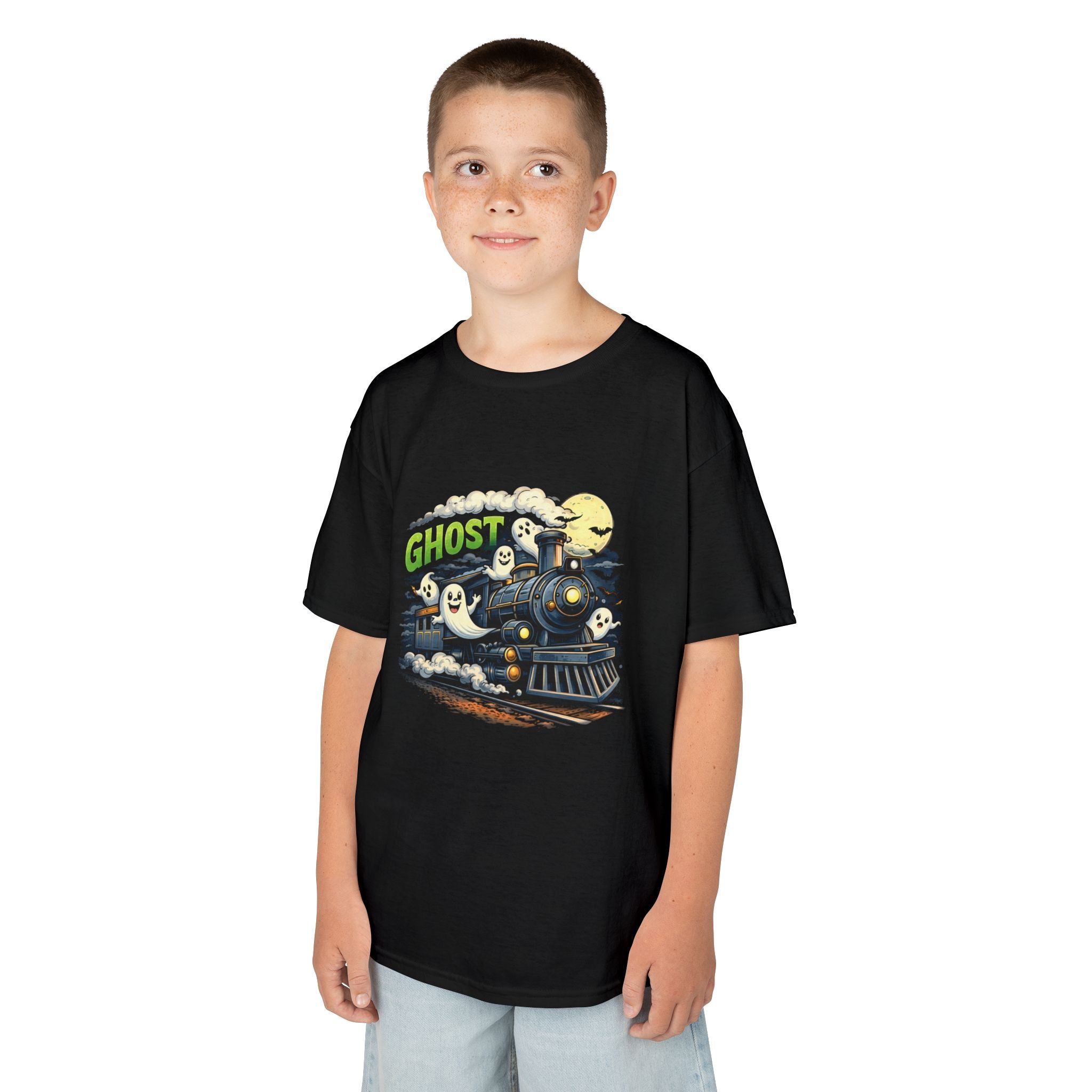 Kids Ghost Train T-Shirt — Cute Halloween Ghosts Graphic Tee