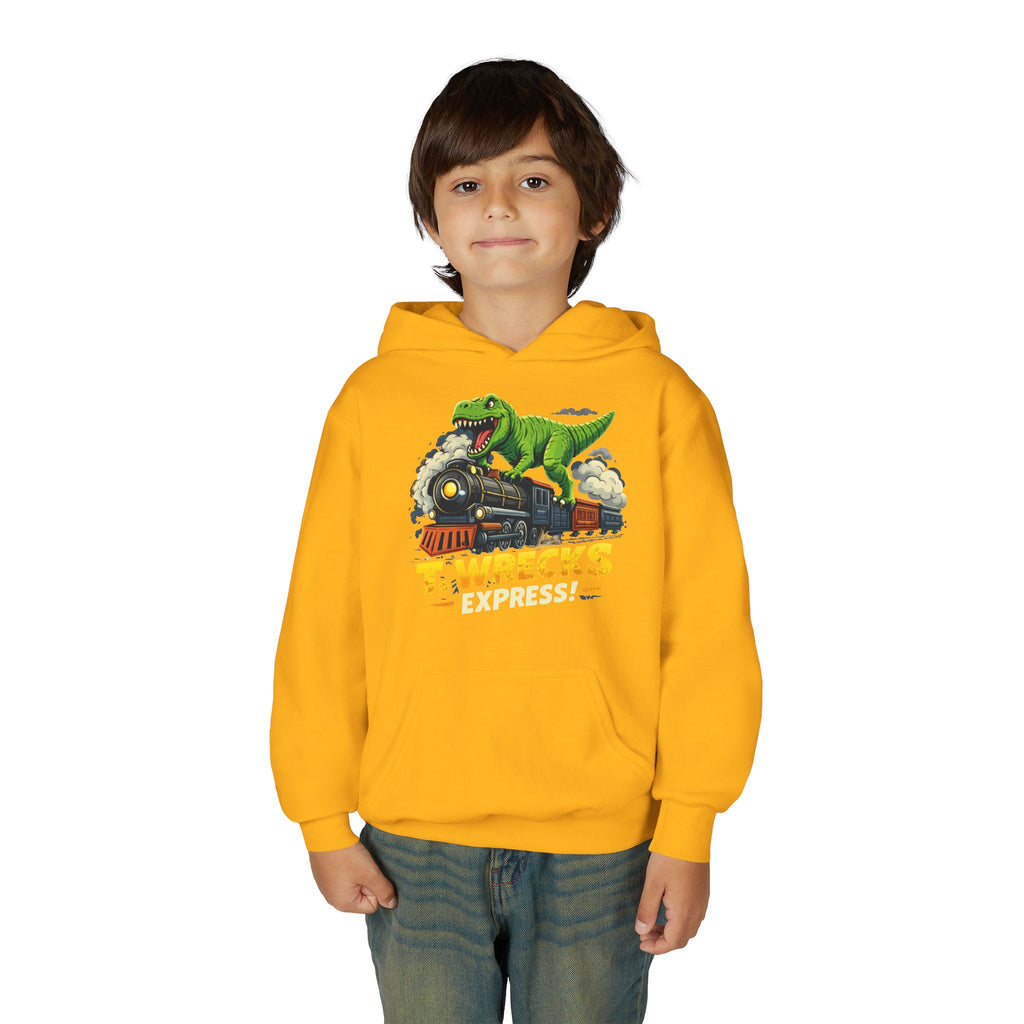 T-Rex Dinosaur Hoodie — 'T. Wrecks' Kids Graphic Pullover