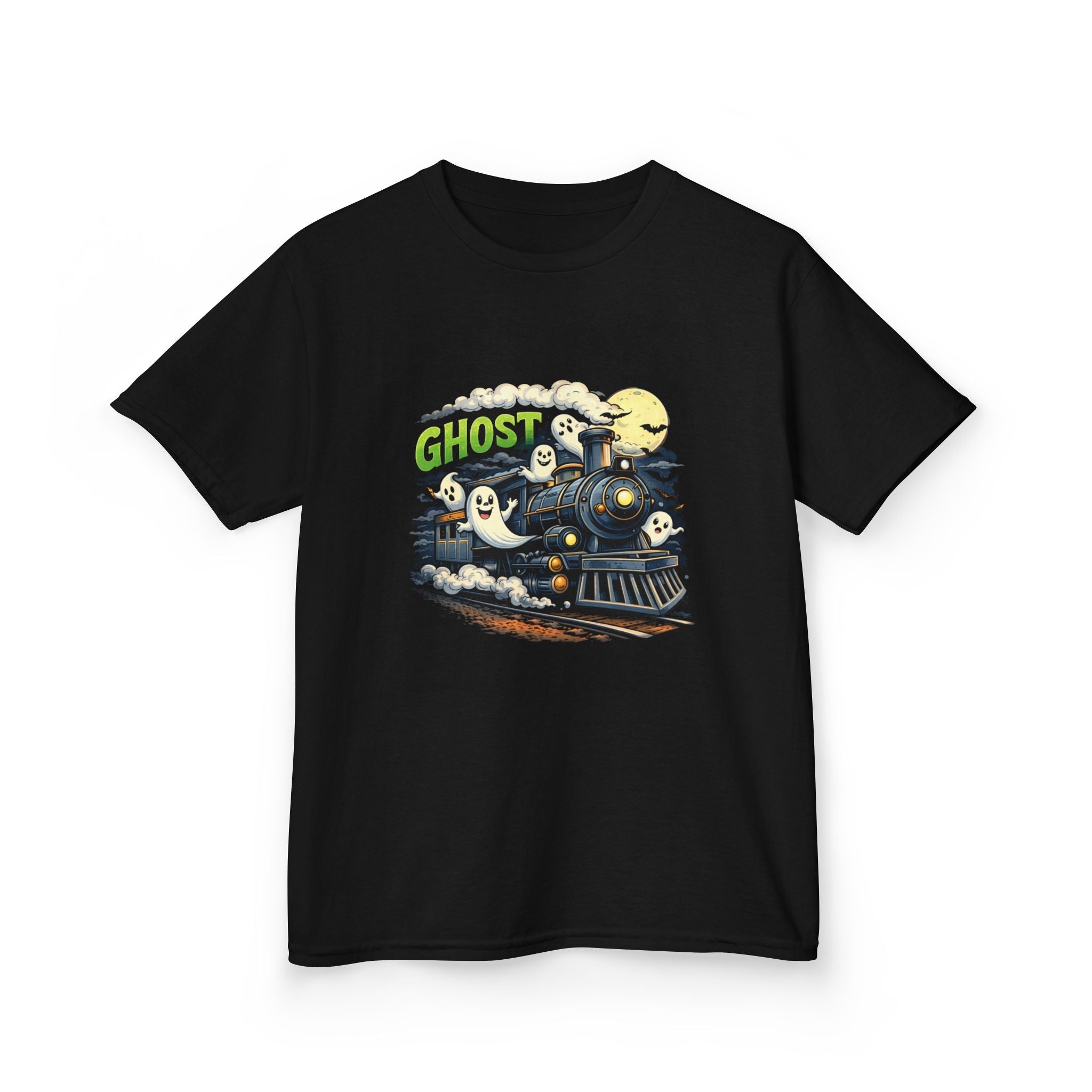 Kids Ghost Train T-Shirt — Cute Halloween Ghosts Graphic Tee