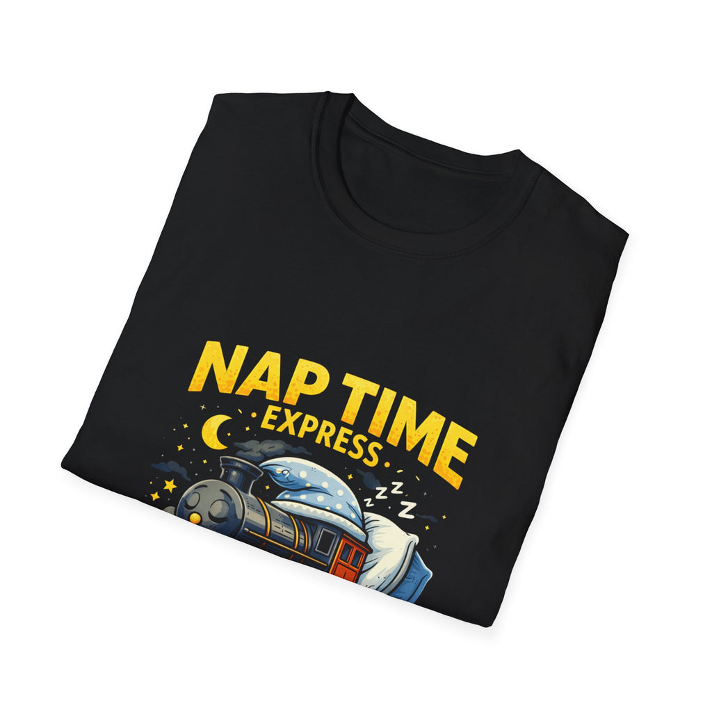 Nap Time Express T-Shirt — "Snooze All Aboard" Cute Train Sleep Graphic Tee