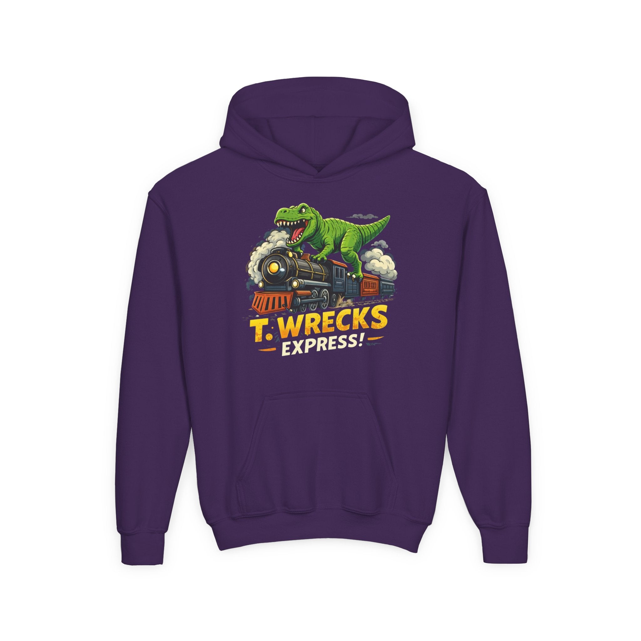 T-Rex Dinosaur Hoodie — 'T. Wrecks' Kids Graphic Pullover