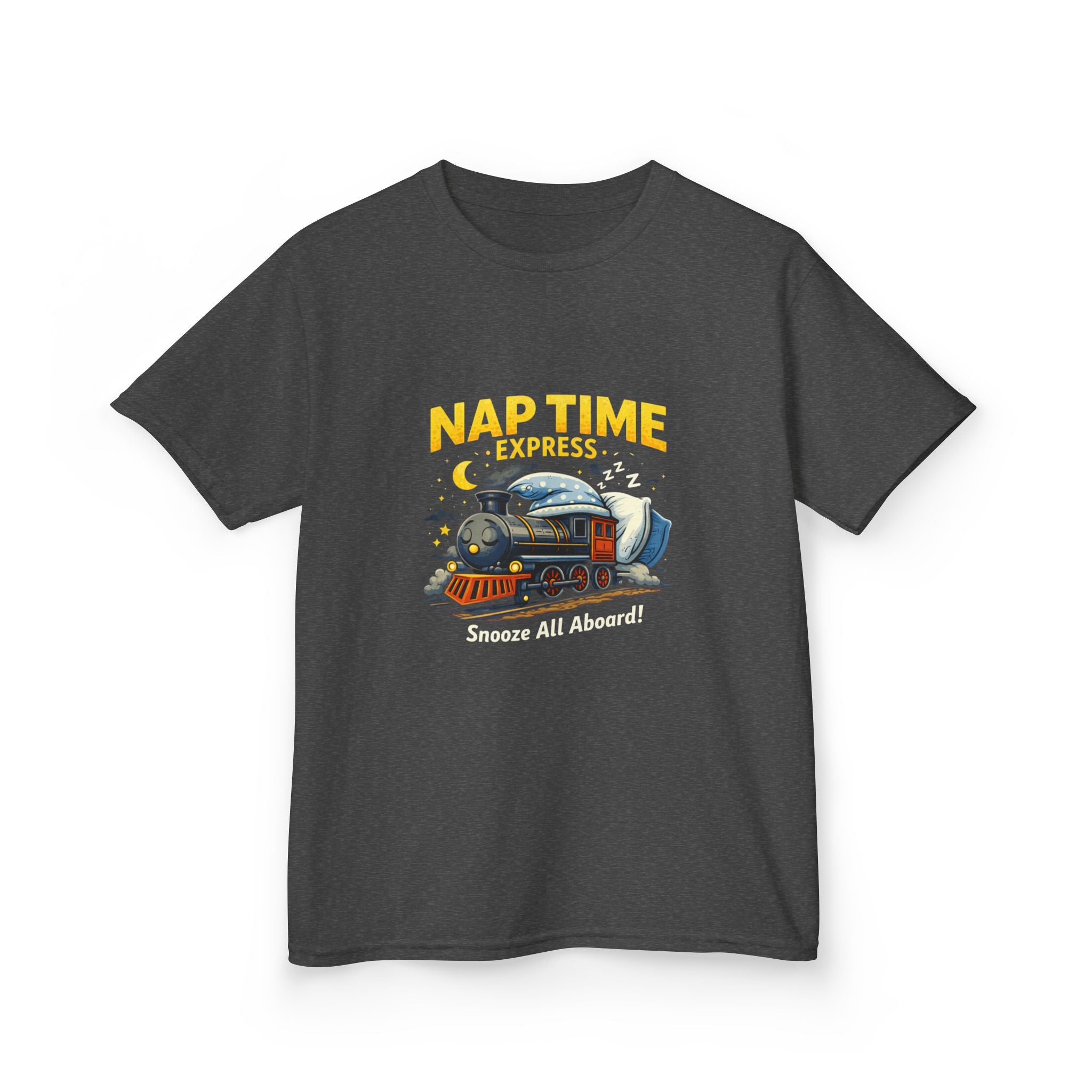 Kids T-Shirt — "Nap Time Express: Snooze All Aboard" Cute Sleep Train Tee