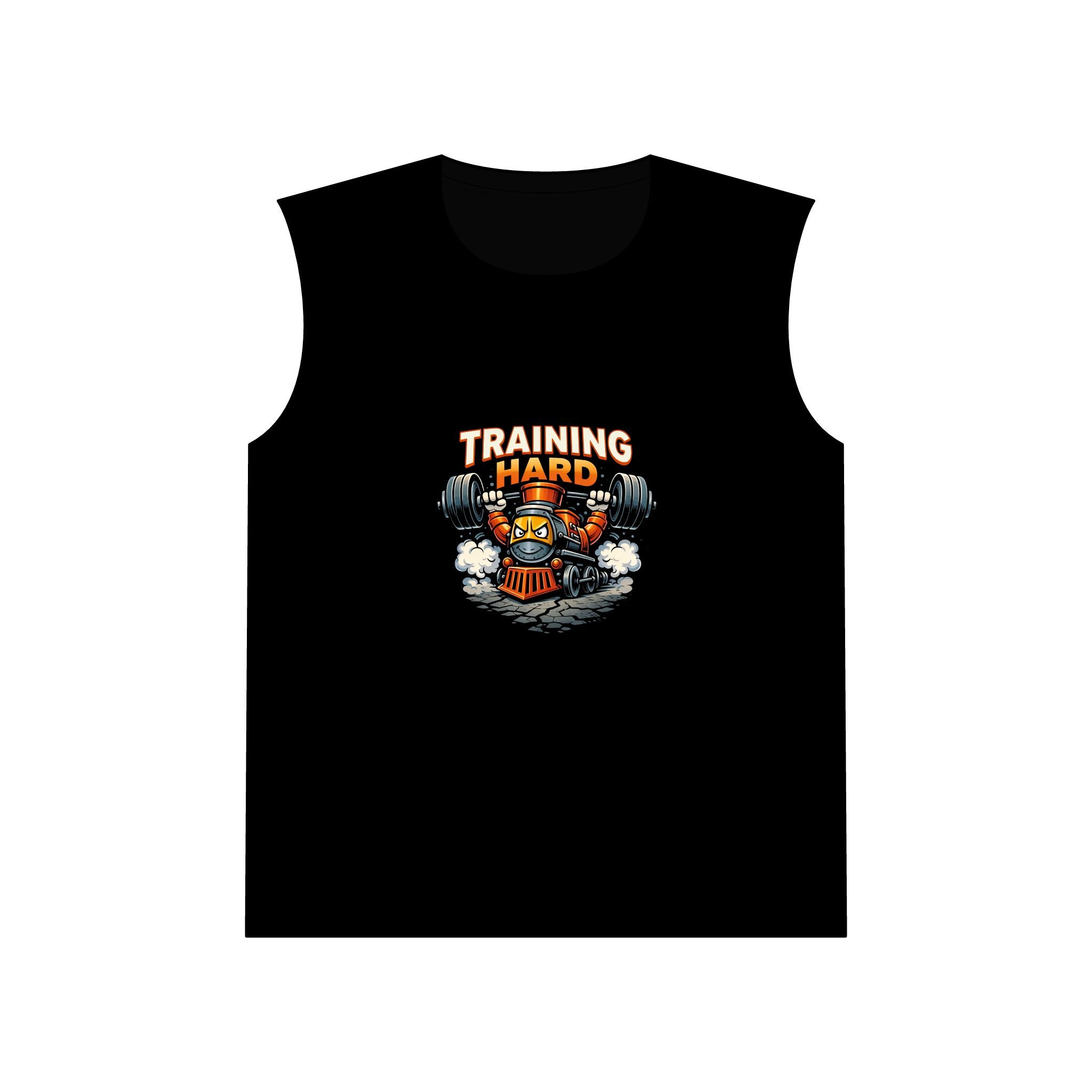 Training Hard Skull Barbell Muscle Tank — Gym Workout Tank Top