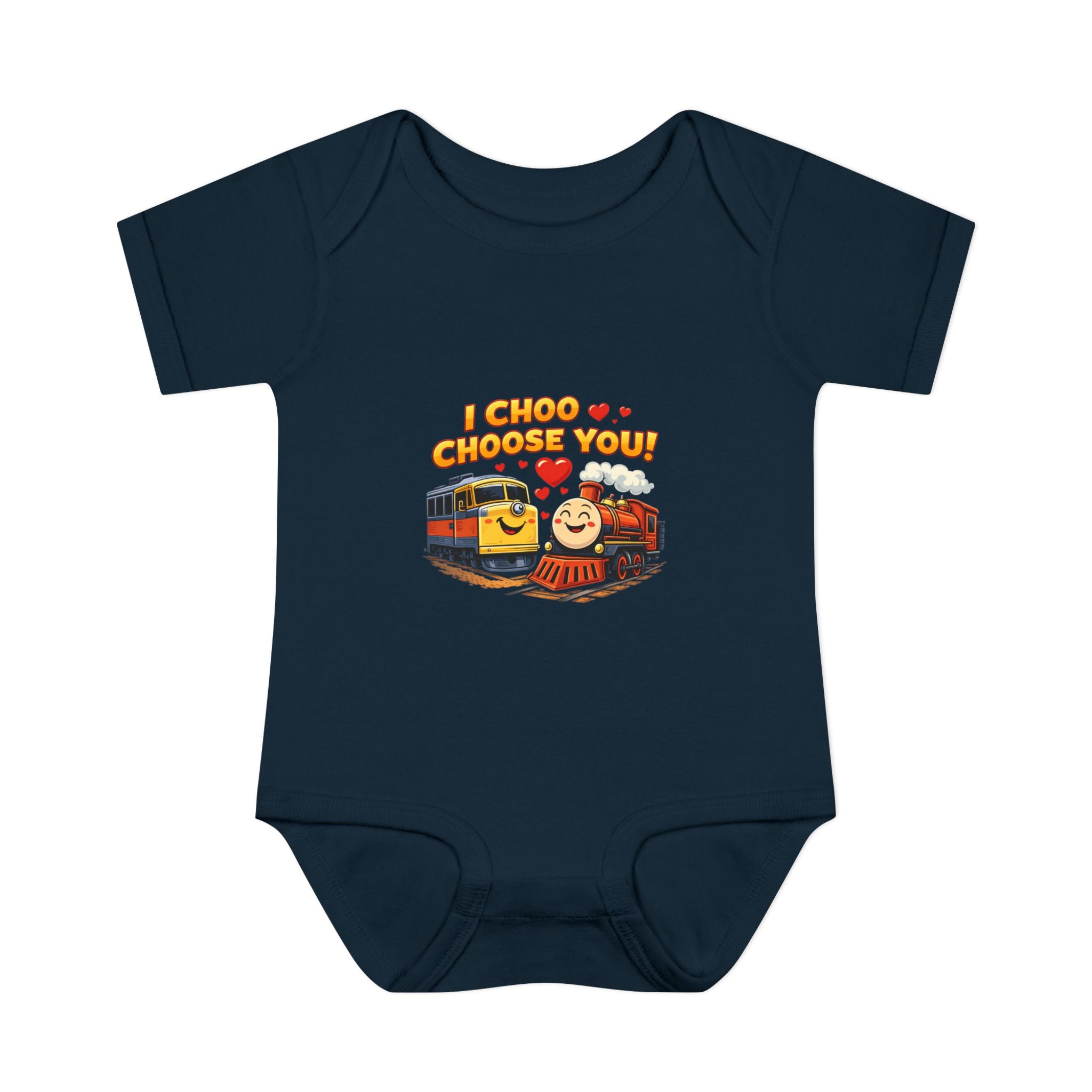 Infant Bodysuit – "I Choo Choose You" Cute Train Baby Onesie, Valentine's Day Baby Gift