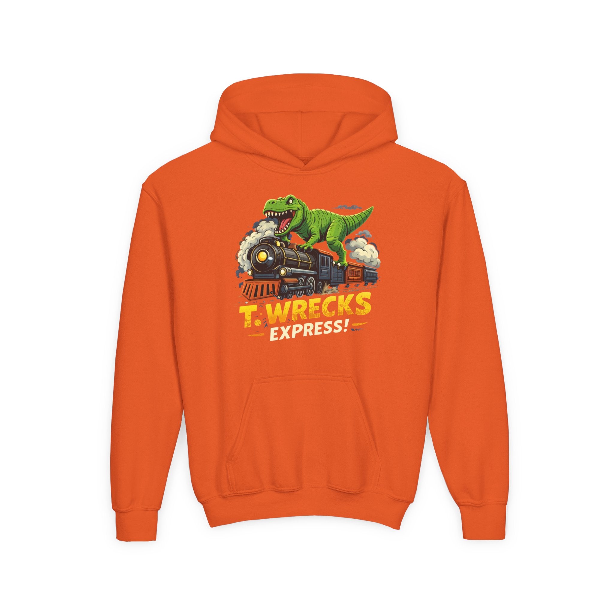 T-Rex Dinosaur Hoodie — 'T. Wrecks' Kids Graphic Pullover