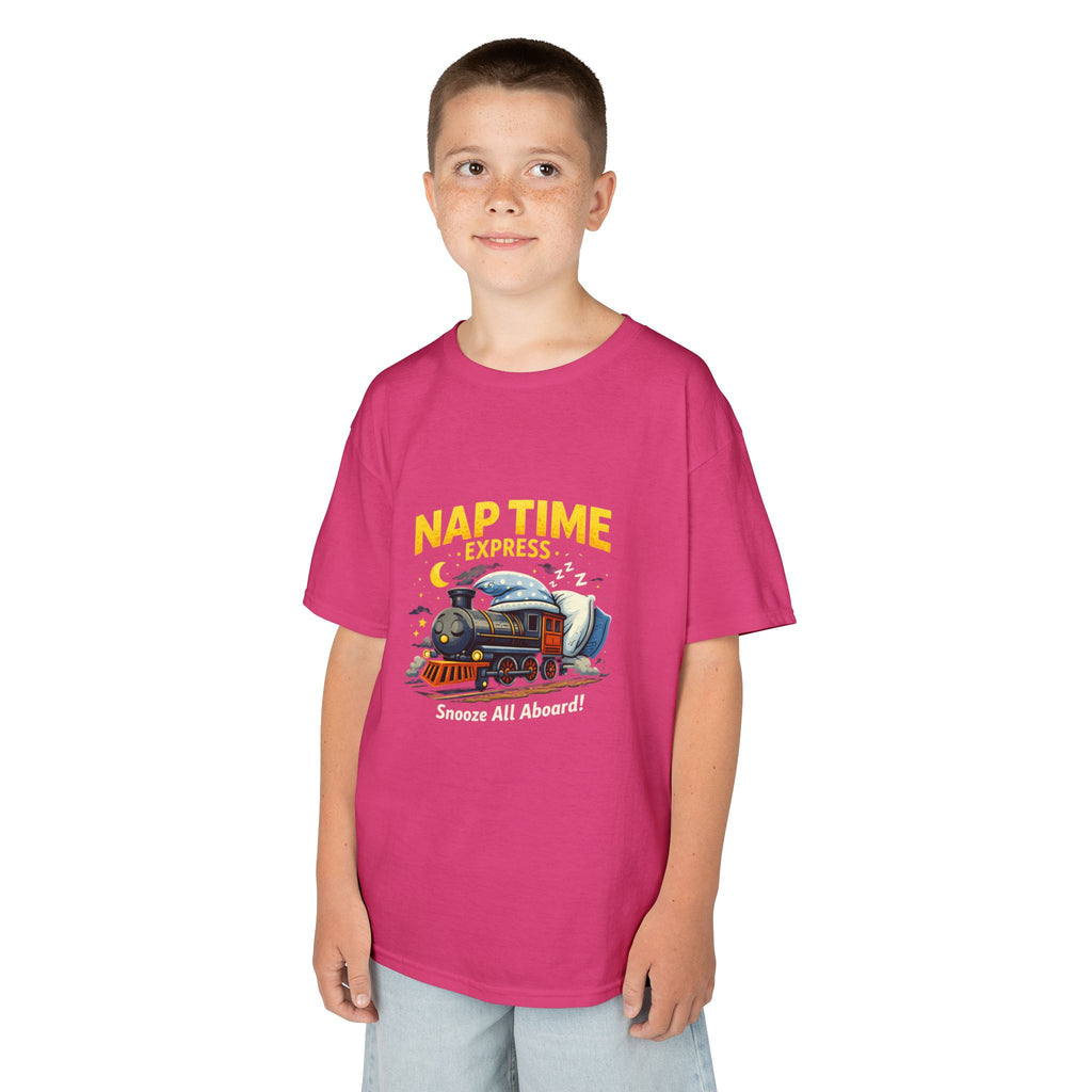 Kids T-Shirt — "Nap Time Express: Snooze All Aboard" Cute Sleep Train Tee