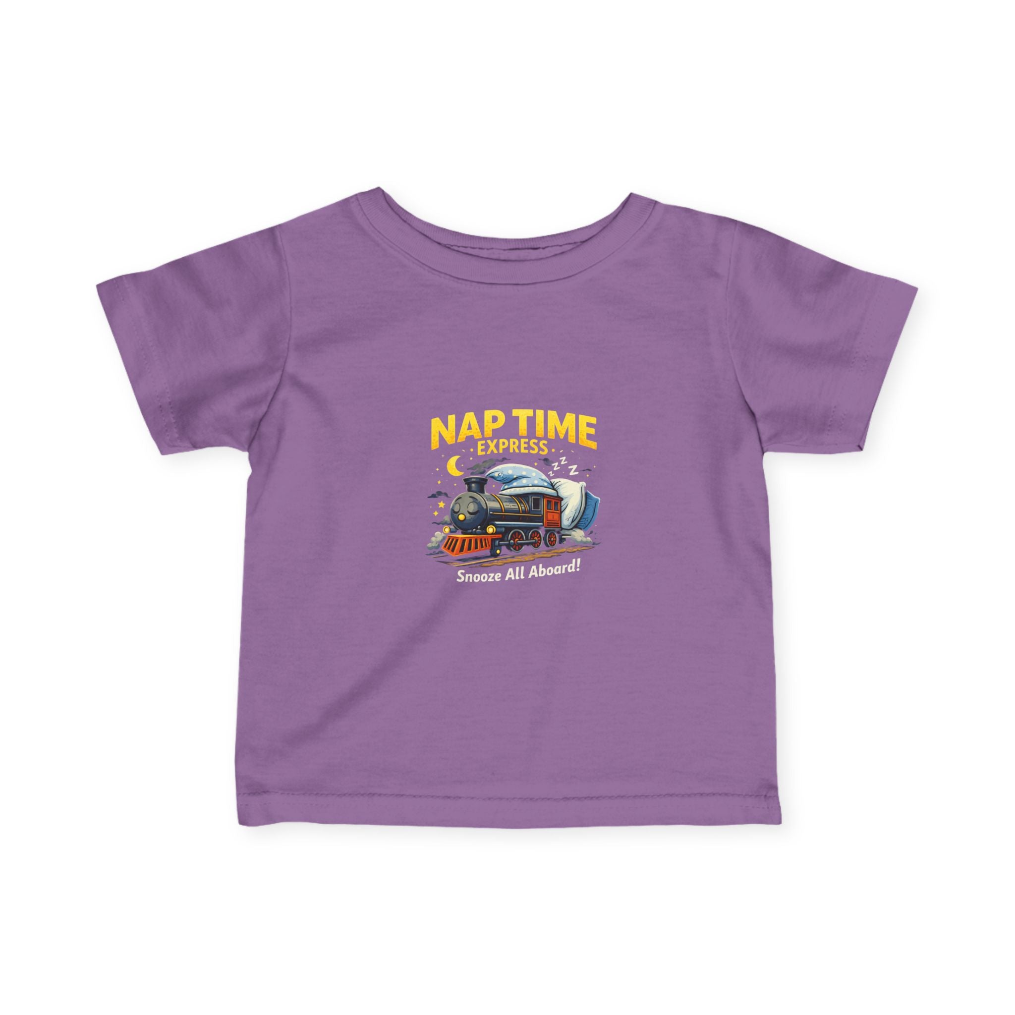 Infant Tee - "Nap Time Express" Vintage Train Baby Shirt (Season All Aboard)