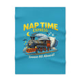 Nap Time Express Baby Blanket – Cute Train Sleep Fleece for Infants & Toddlers Turquoise