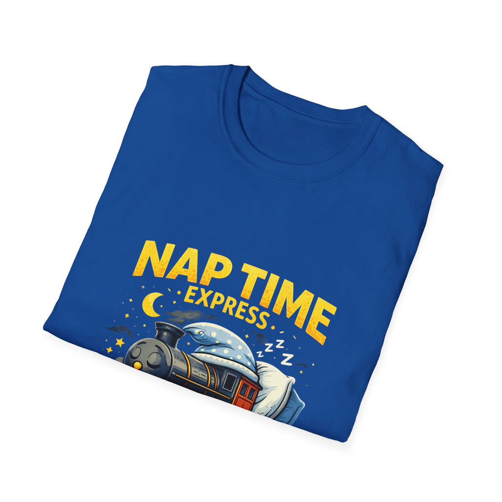 Nap Time Express T-Shirt — "Snooze All Aboard" Cute Train Sleep Graphic Tee