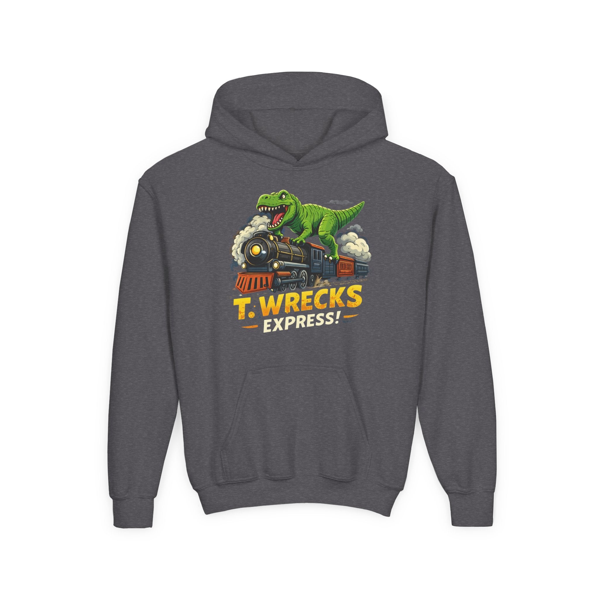 T-Rex Dinosaur Hoodie — 'T. Wrecks' Kids Graphic Pullover