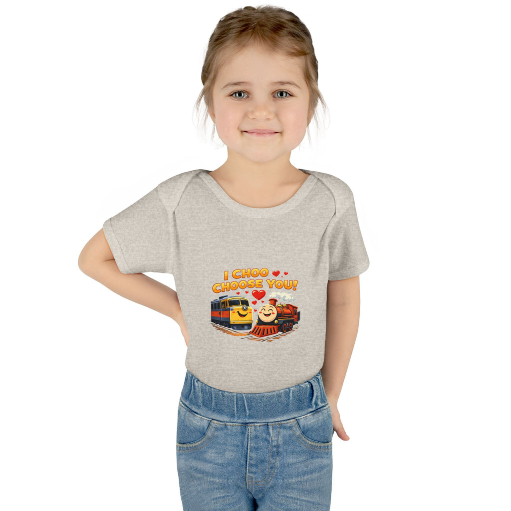 Infant Bodysuit – "I Choo Choose You" Cute Train Baby Onesie, Valentine's Day Baby Gift