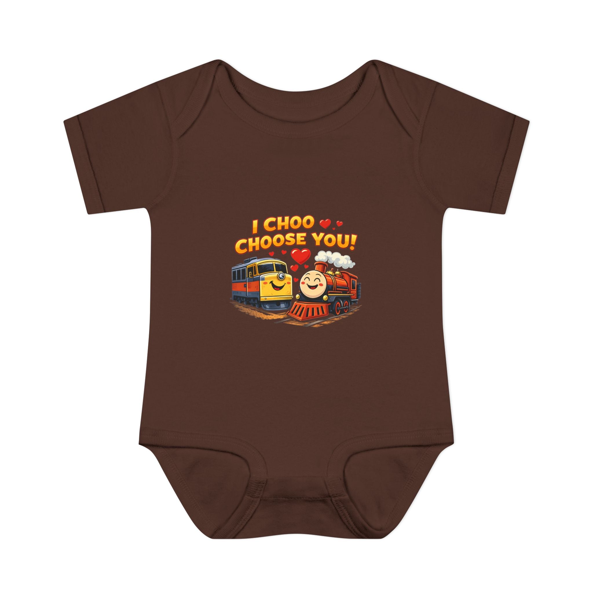 Infant Bodysuit – "I Choo Choose You" Cute Train Baby Onesie, Valentine's Day Baby Gift