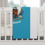 Nap Time Express Baby Blanket – Cute Train Sleep Fleece for Infants & Toddlers Turquoise
