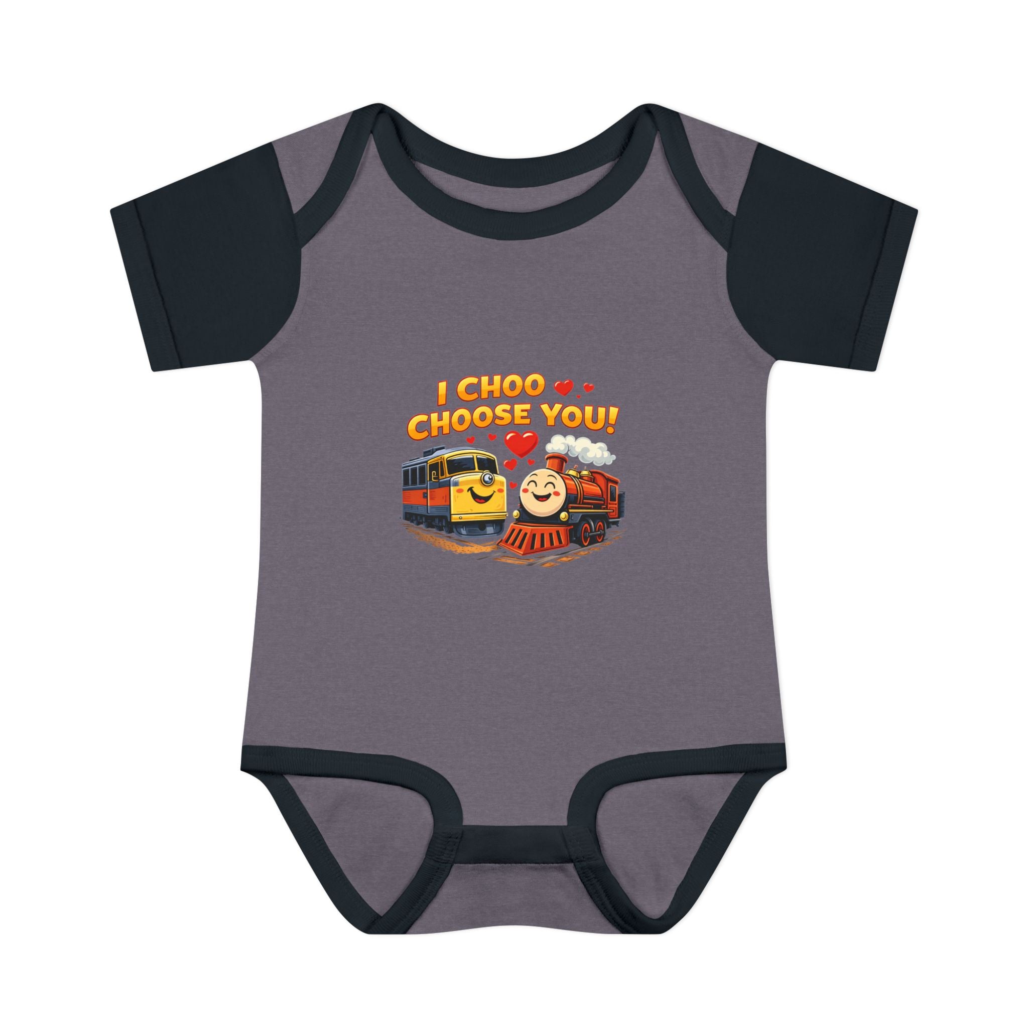 Infant Bodysuit – "I Choo Choose You" Cute Train Baby Onesie, Valentine's Day Baby Gift