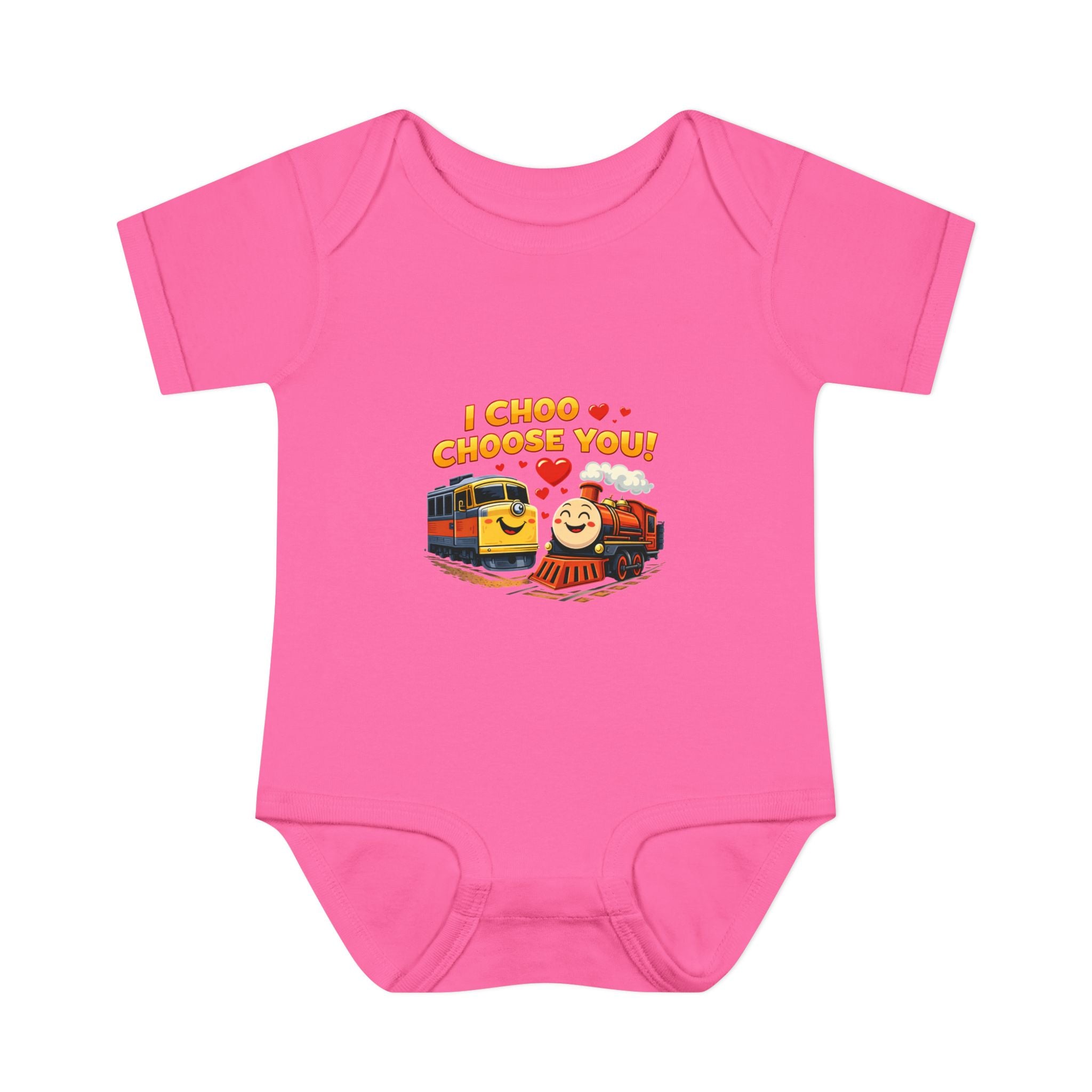 Infant Bodysuit – "I Choo Choose You" Cute Train Baby Onesie, Valentine's Day Baby Gift