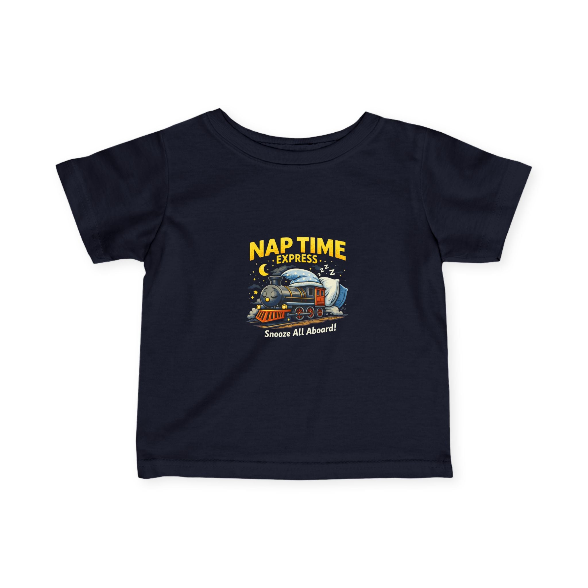 Infant Tee - "Nap Time Express" Vintage Train Baby Shirt (Season All Aboard)