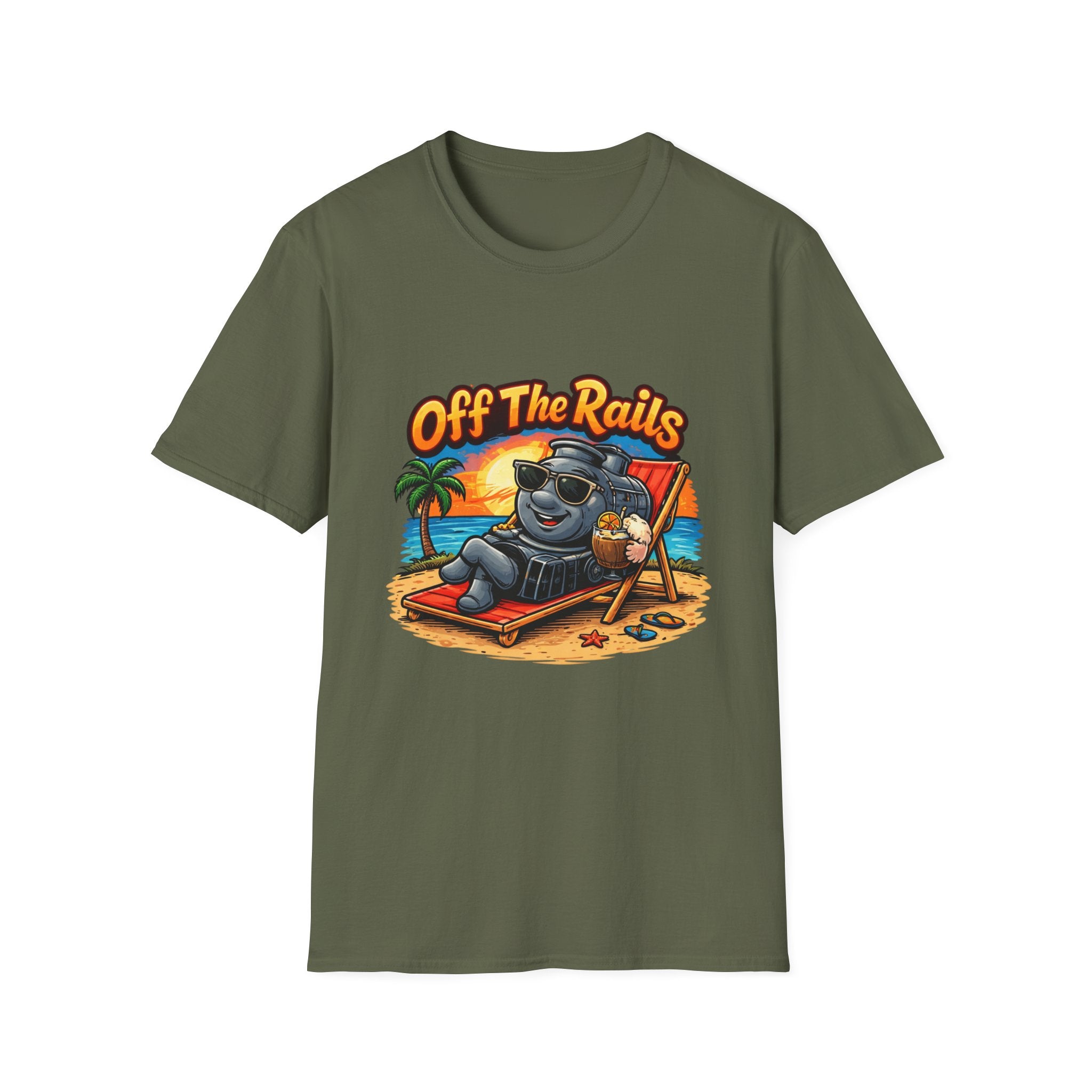 Off The Rails Bear Beach T-Shirt — Vintage Vacation Surf Vibe Tee