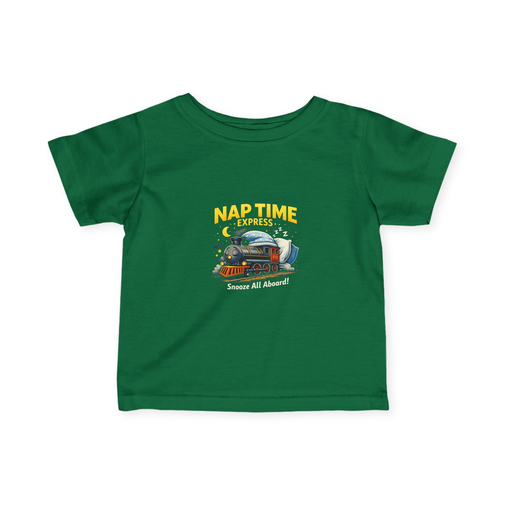 Infant Tee - "Nap Time Express" Vintage Train Baby Shirt (Season All Aboard)