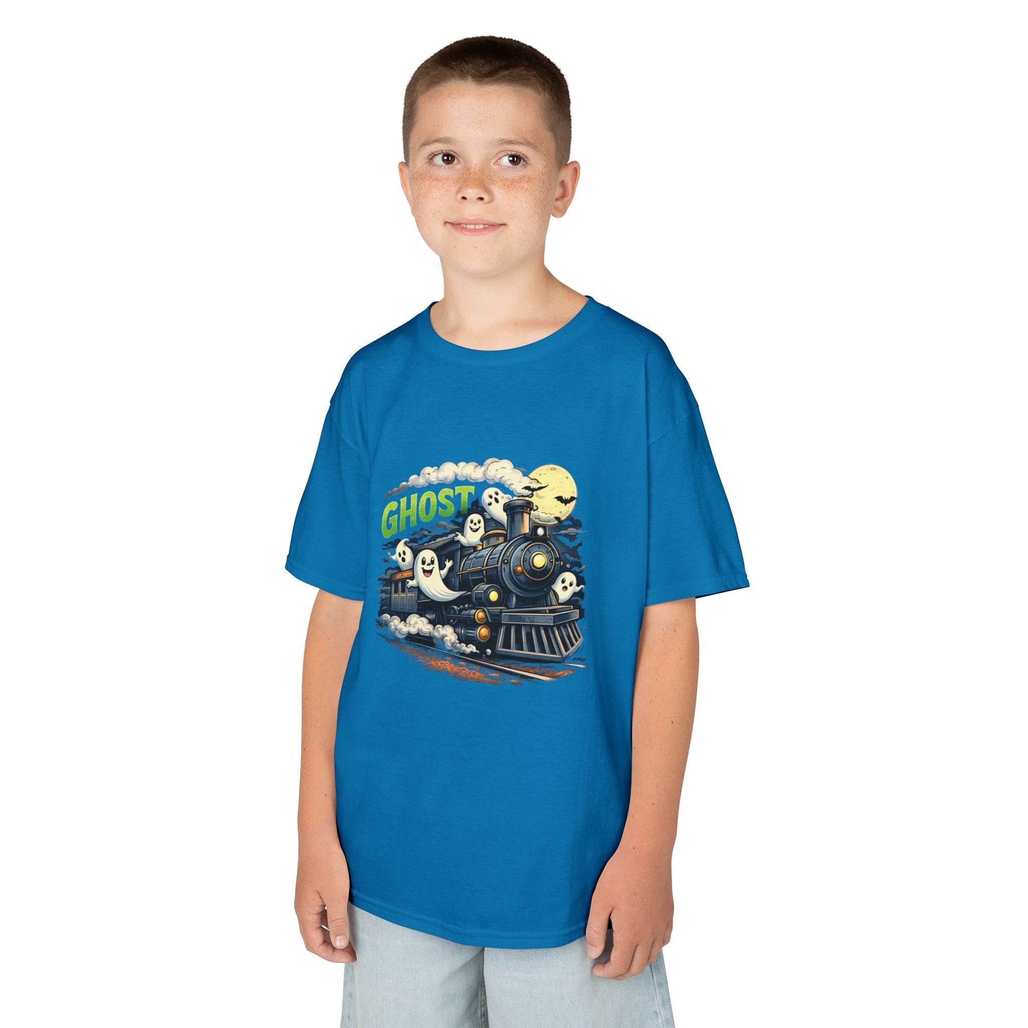 Kids Ghost Train T-Shirt — Cute Halloween Ghosts Graphic Tee