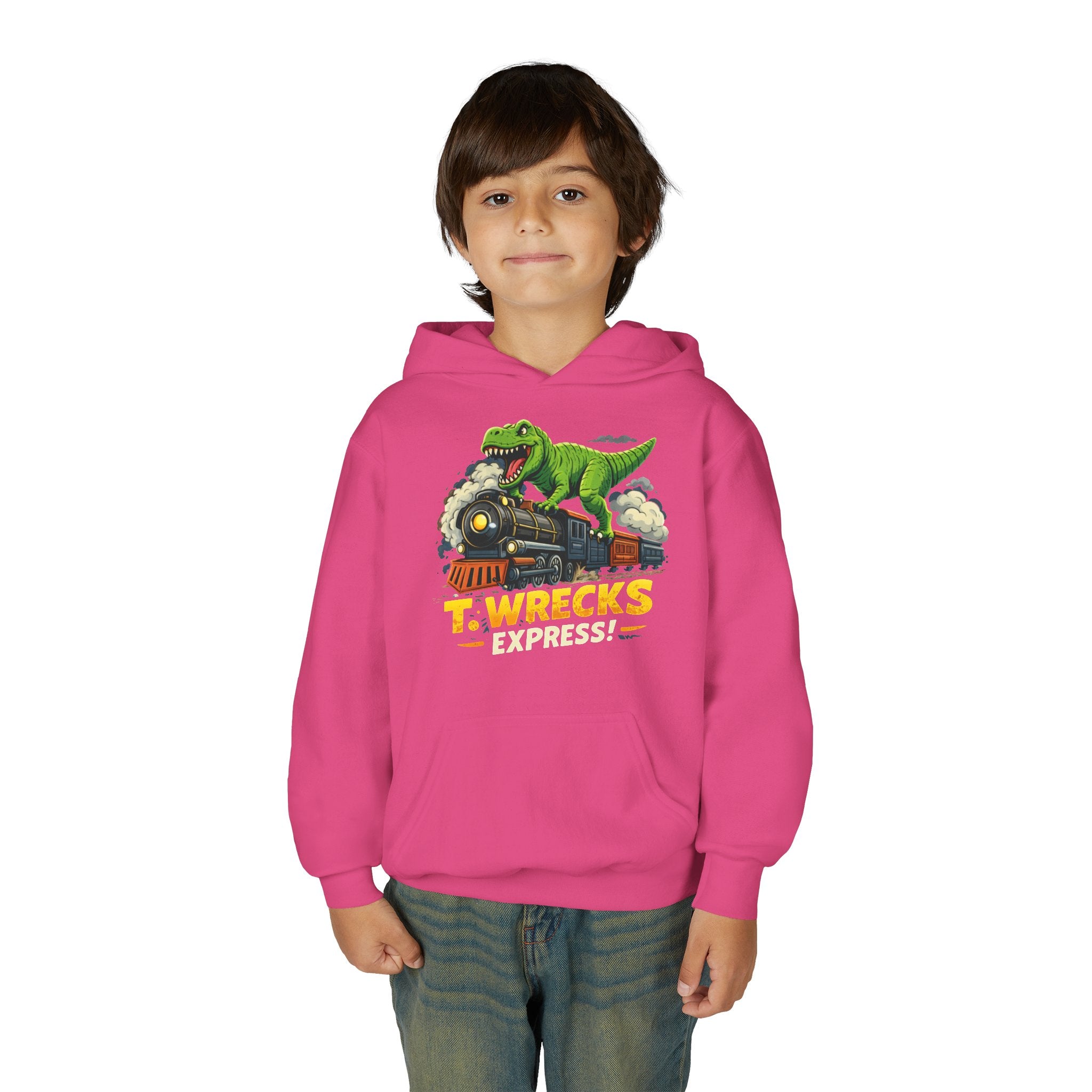 T-Rex Dinosaur Hoodie — 'T. Wrecks' Kids Graphic Pullover
