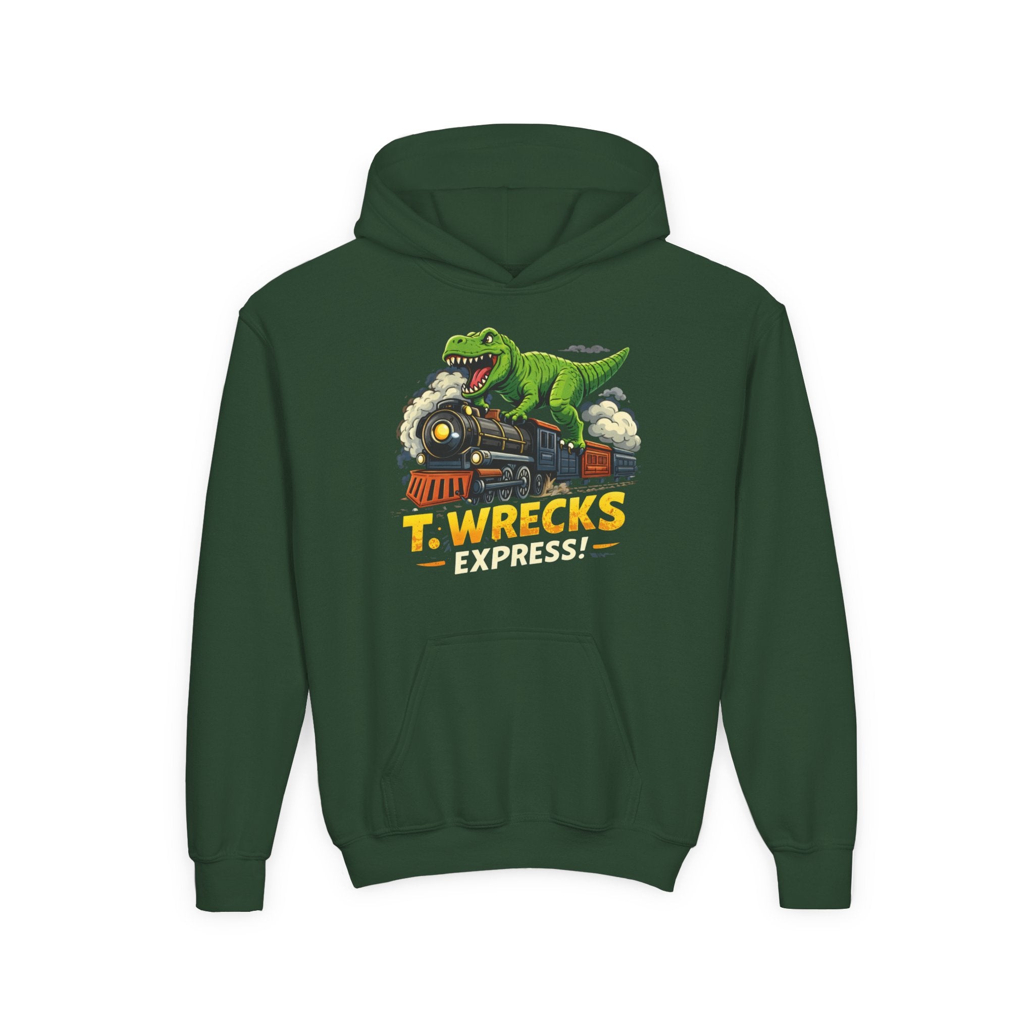 T-Rex Dinosaur Hoodie — 'T. Wrecks' Kids Graphic Pullover