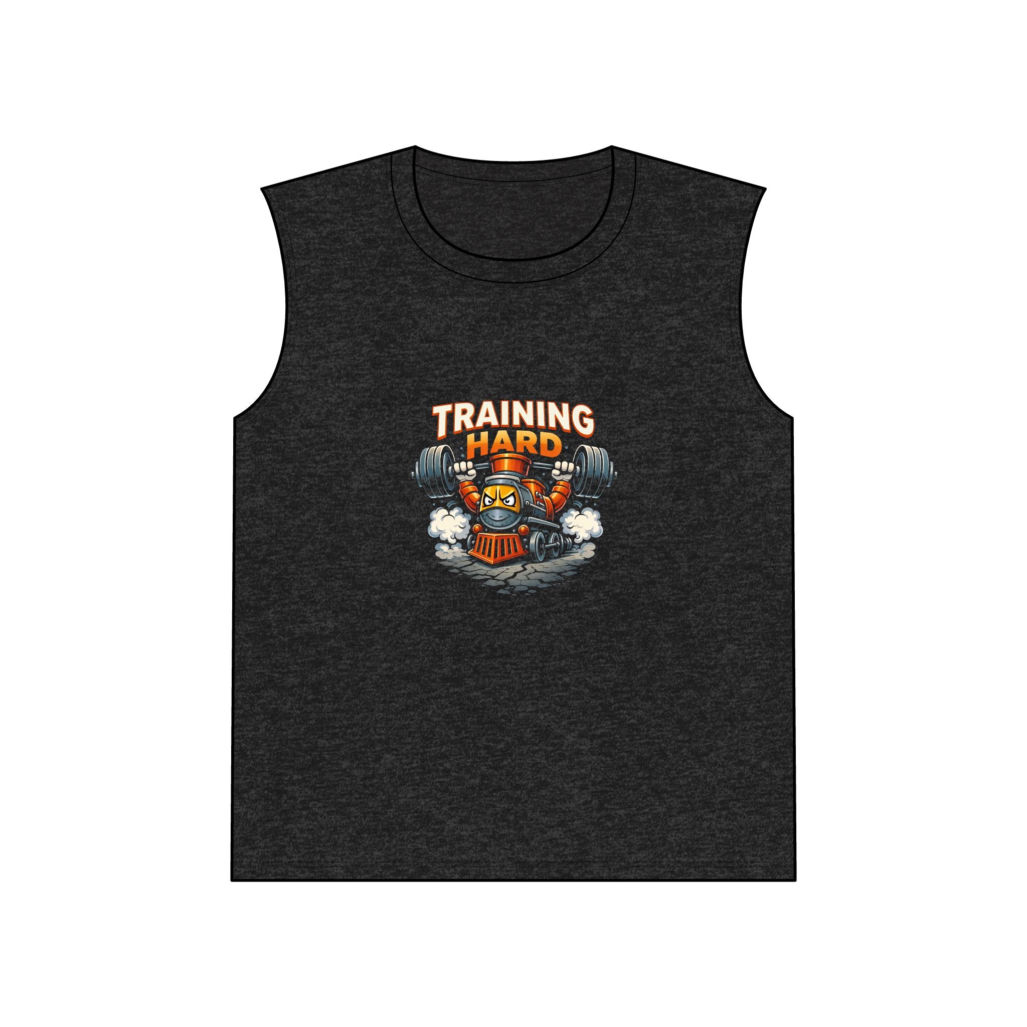 Training Hard Skull Barbell Muscle Tank — Gym Workout Tank Top
