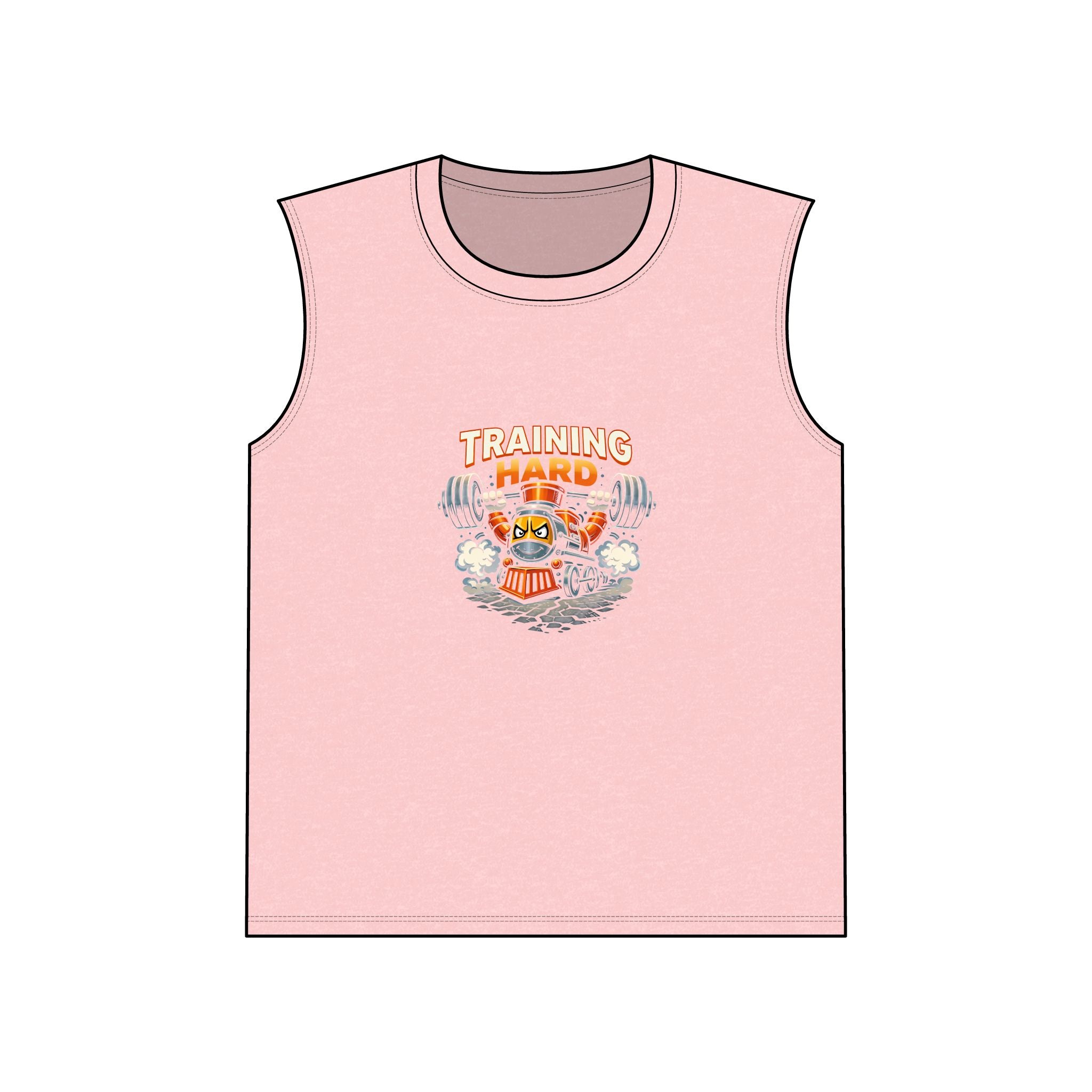 Training Hard Skull Barbell Muscle Tank — Gym Workout Tank Top