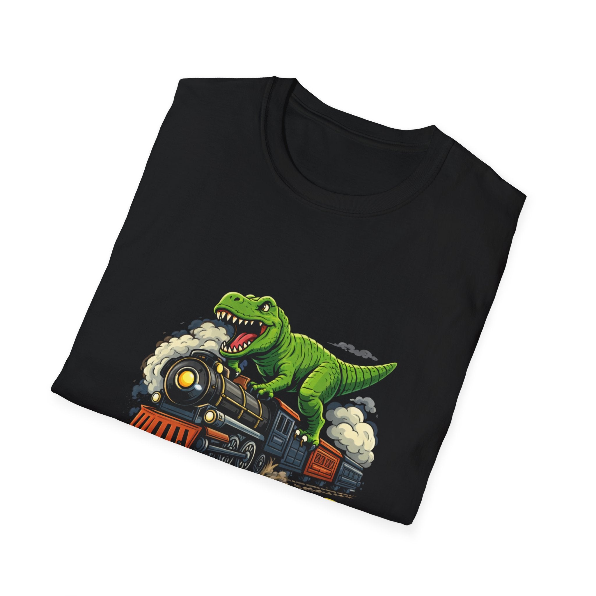T-Rex Train T-Shirt — "T. Wrecks Express" Dino Graphic Tee