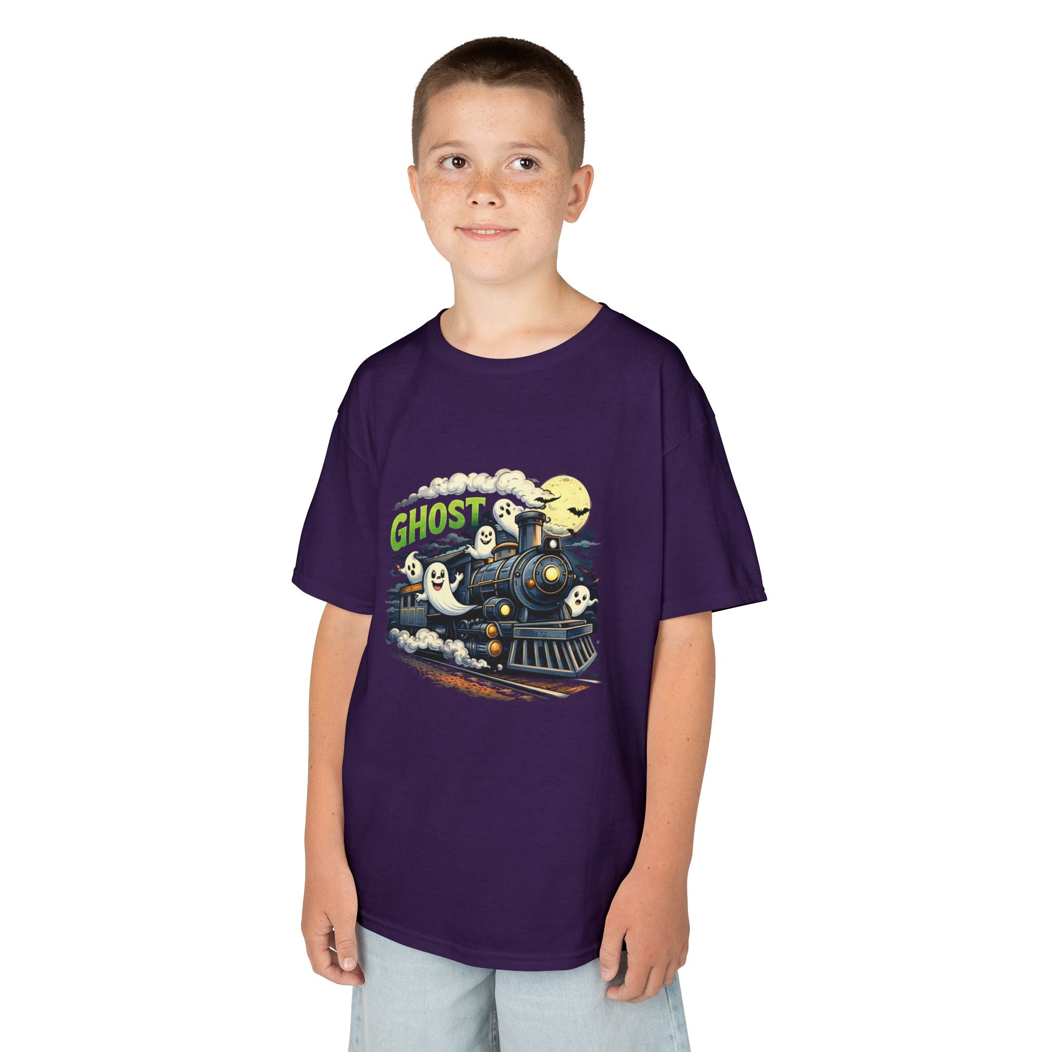 Kids Ghost Train T-Shirt — Cute Halloween Ghosts Graphic Tee