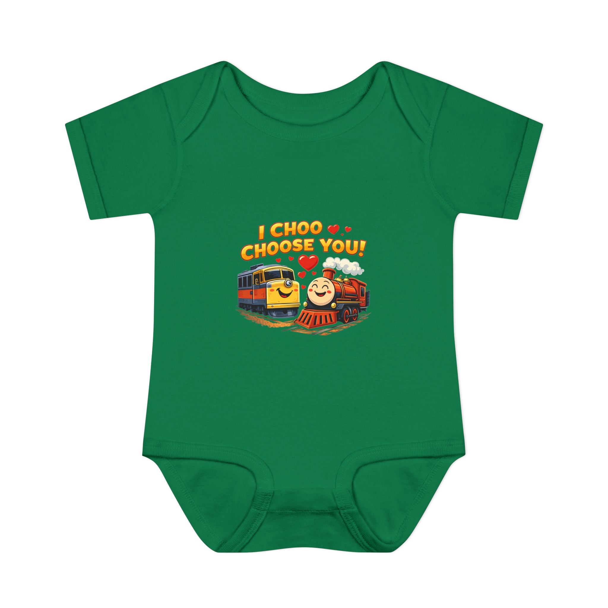 Infant Bodysuit – "I Choo Choose You" Cute Train Baby Onesie, Valentine's Day Baby Gift