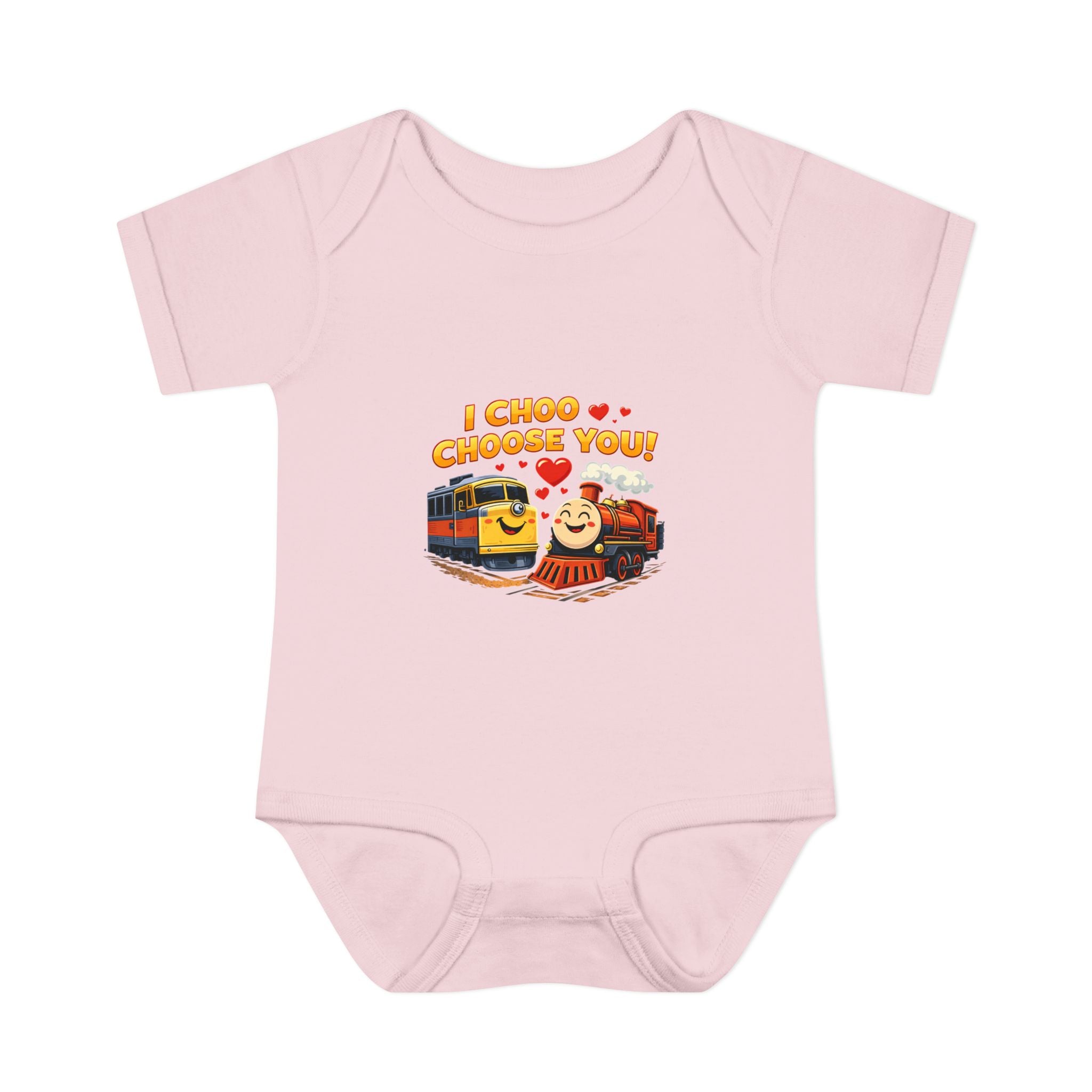Infant Bodysuit – "I Choo Choose You" Cute Train Baby Onesie, Valentine's Day Baby Gift