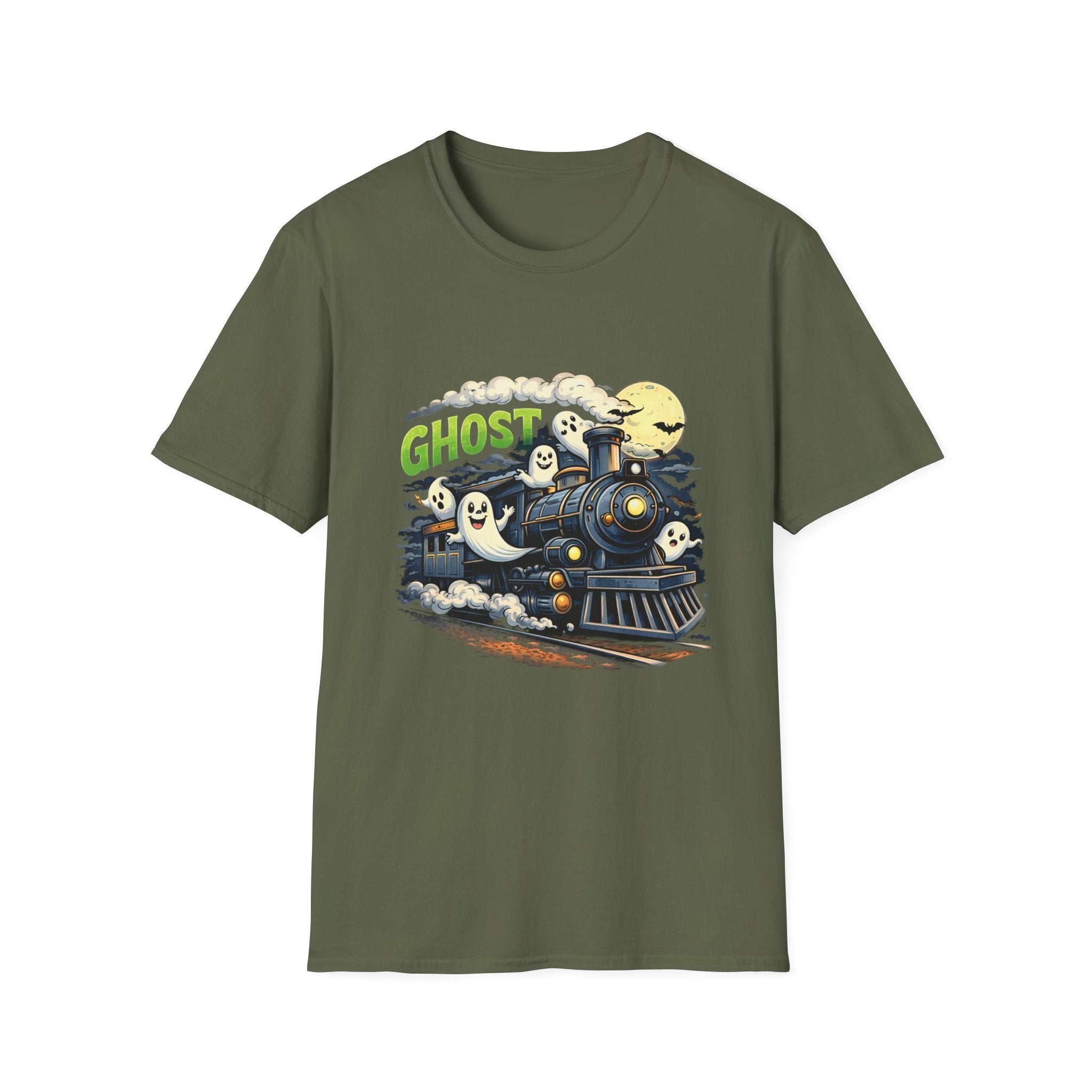 Ghost Train T-Shirt — Cute Halloween Ghosts Locomotive Tee