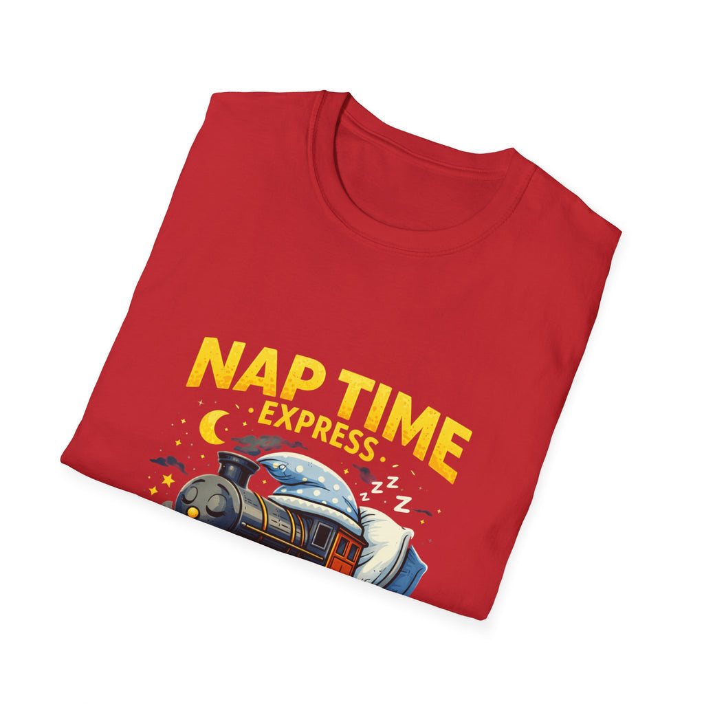 Nap Time Express T-Shirt — "Snooze All Aboard" Cute Train Sleep Graphic Tee