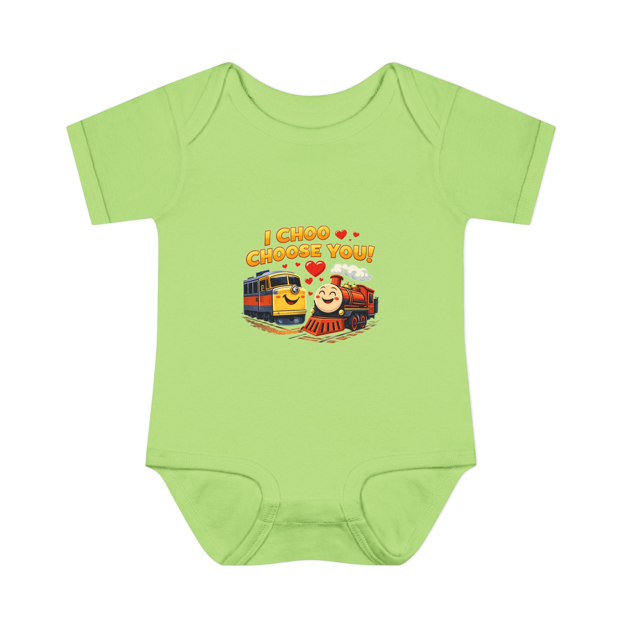 Infant Bodysuit – "I Choo Choose You" Cute Train Baby Onesie, Valentine's Day Baby Gift