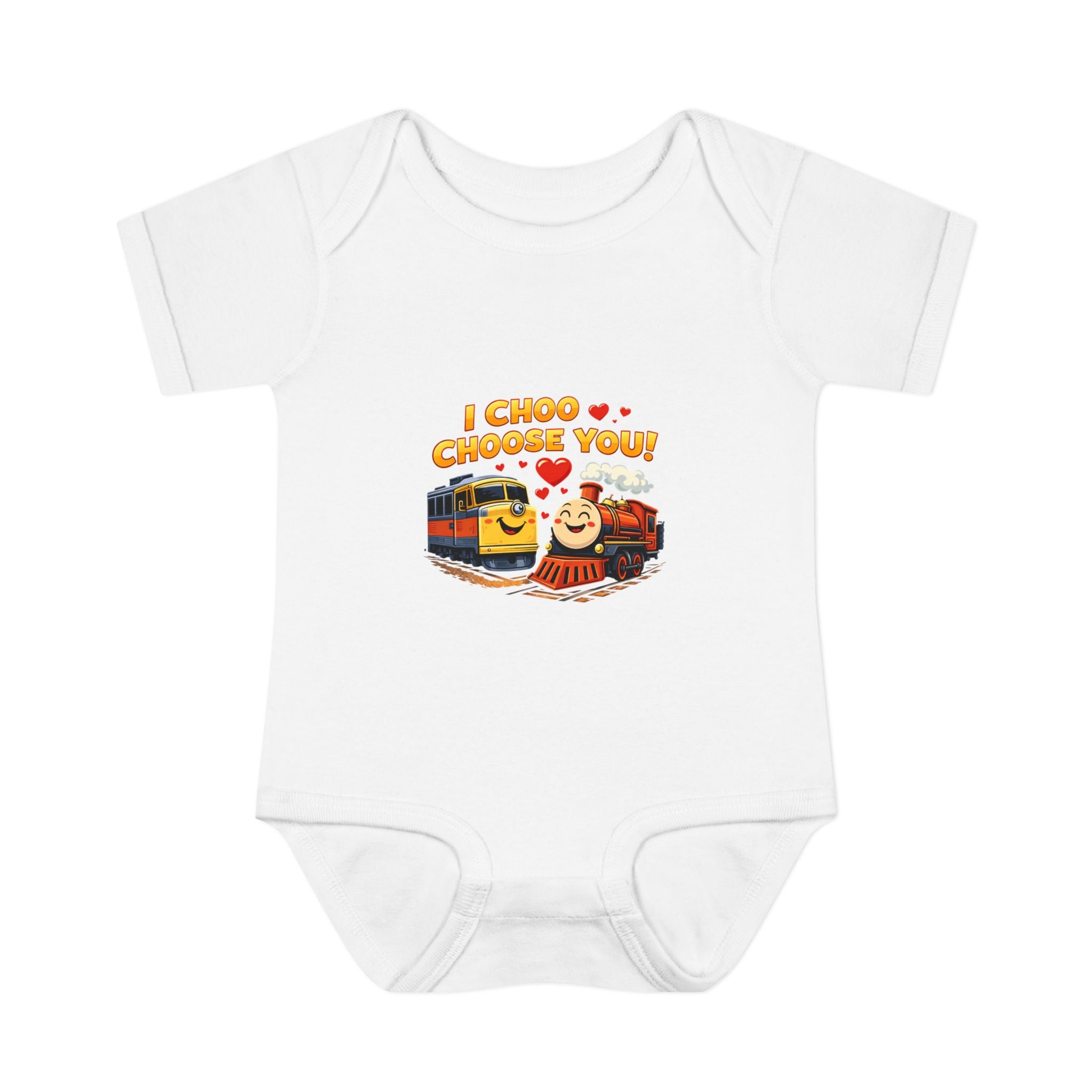 Infant Bodysuit – "I Choo Choose You" Cute Train Baby Onesie, Valentine's Day Baby Gift